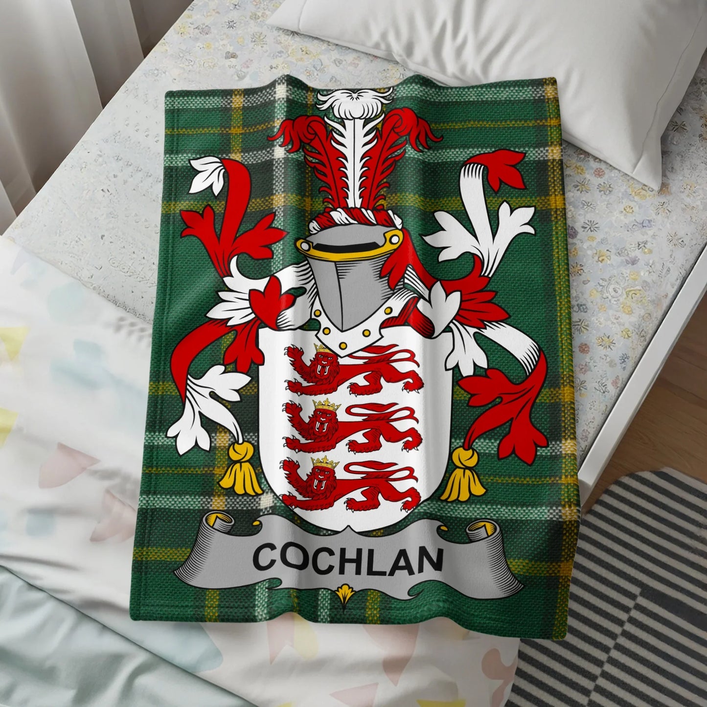 Custom Family Crest Design Cozy Blanket product