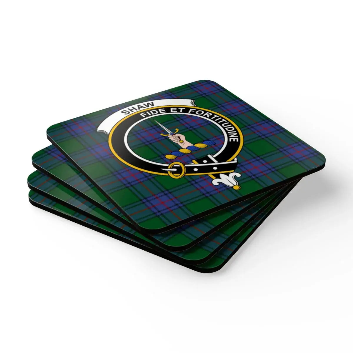 Shaw Family Crest Tartan Coasters Set product type
