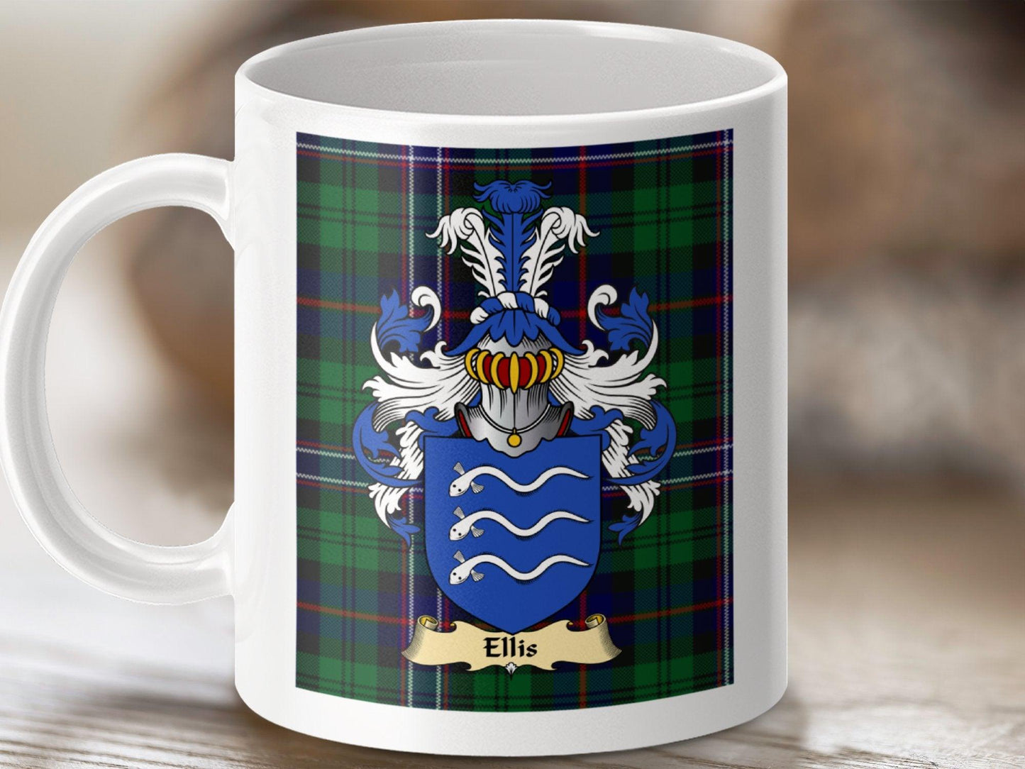 Clan Ellis Coat Of Arms Scottish Mug - Celtic Ancestry Gifts