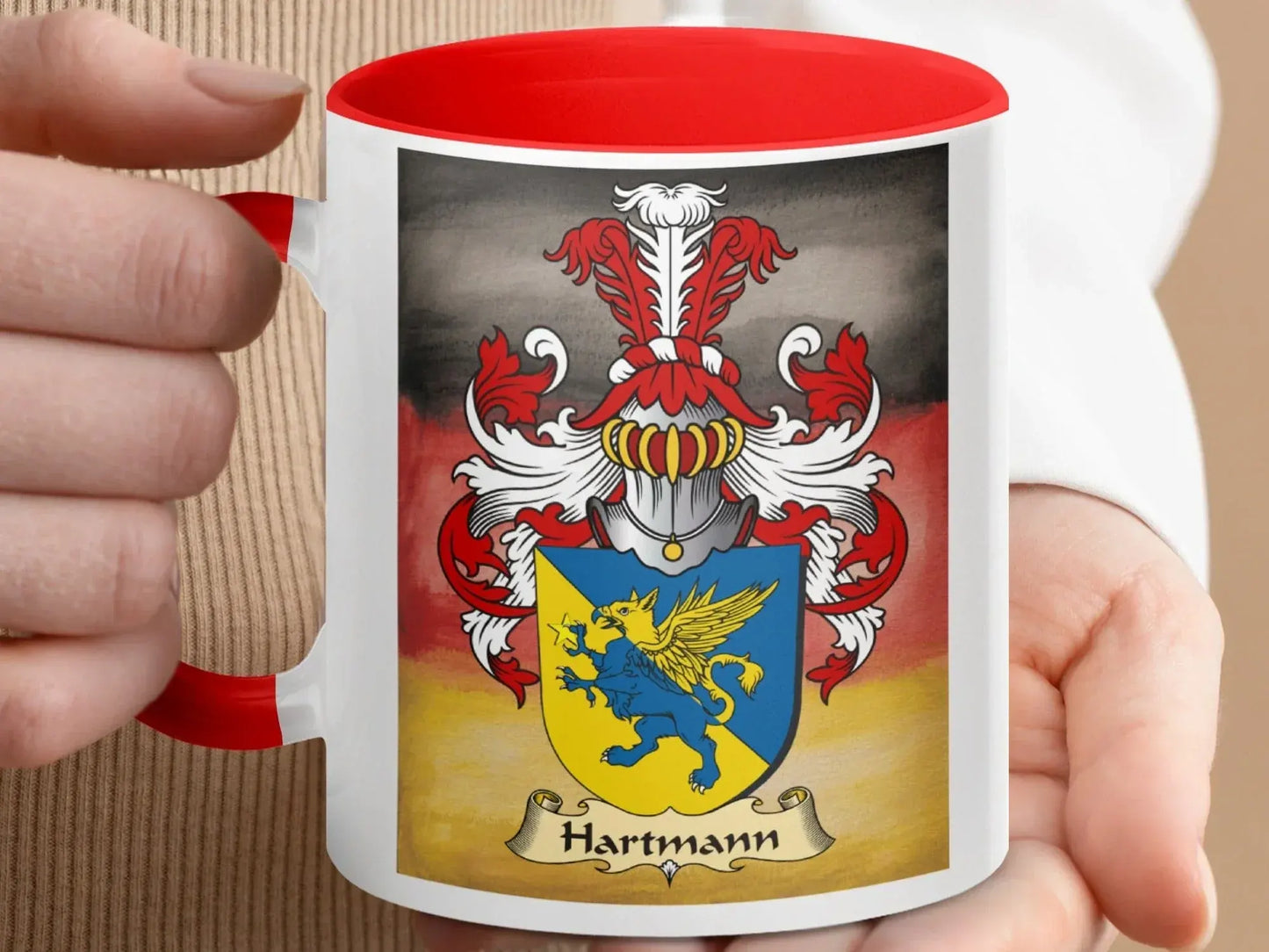 Hartmann Family Crest Emblem Design Mug product type