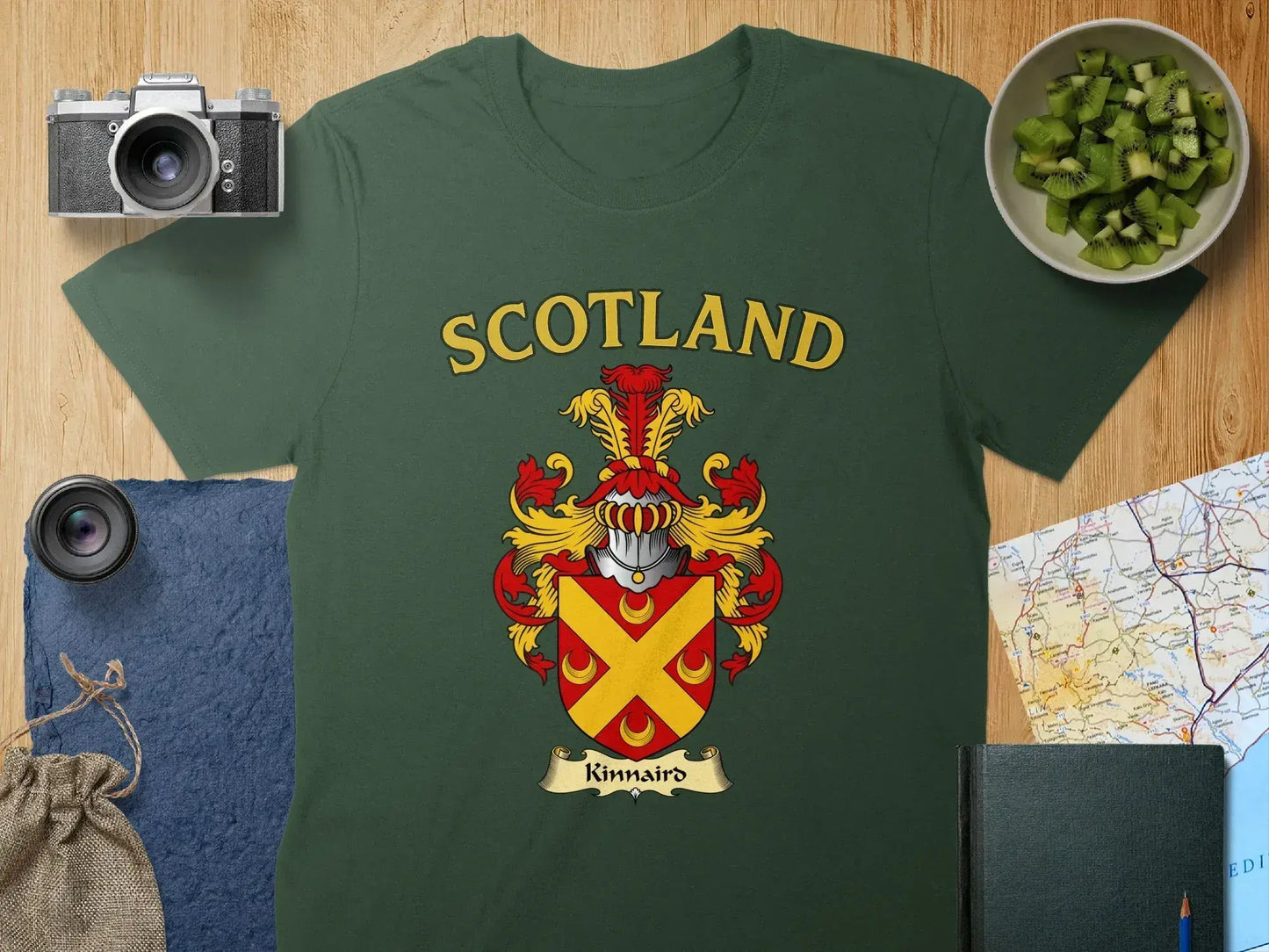 Scotland Kinnaird Crest Graphic Printed Green shirt