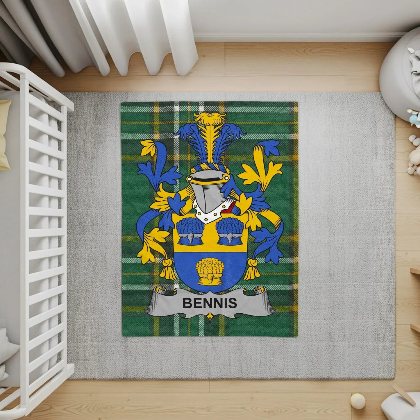 Personalized Family Crest Indoor Area Rug product