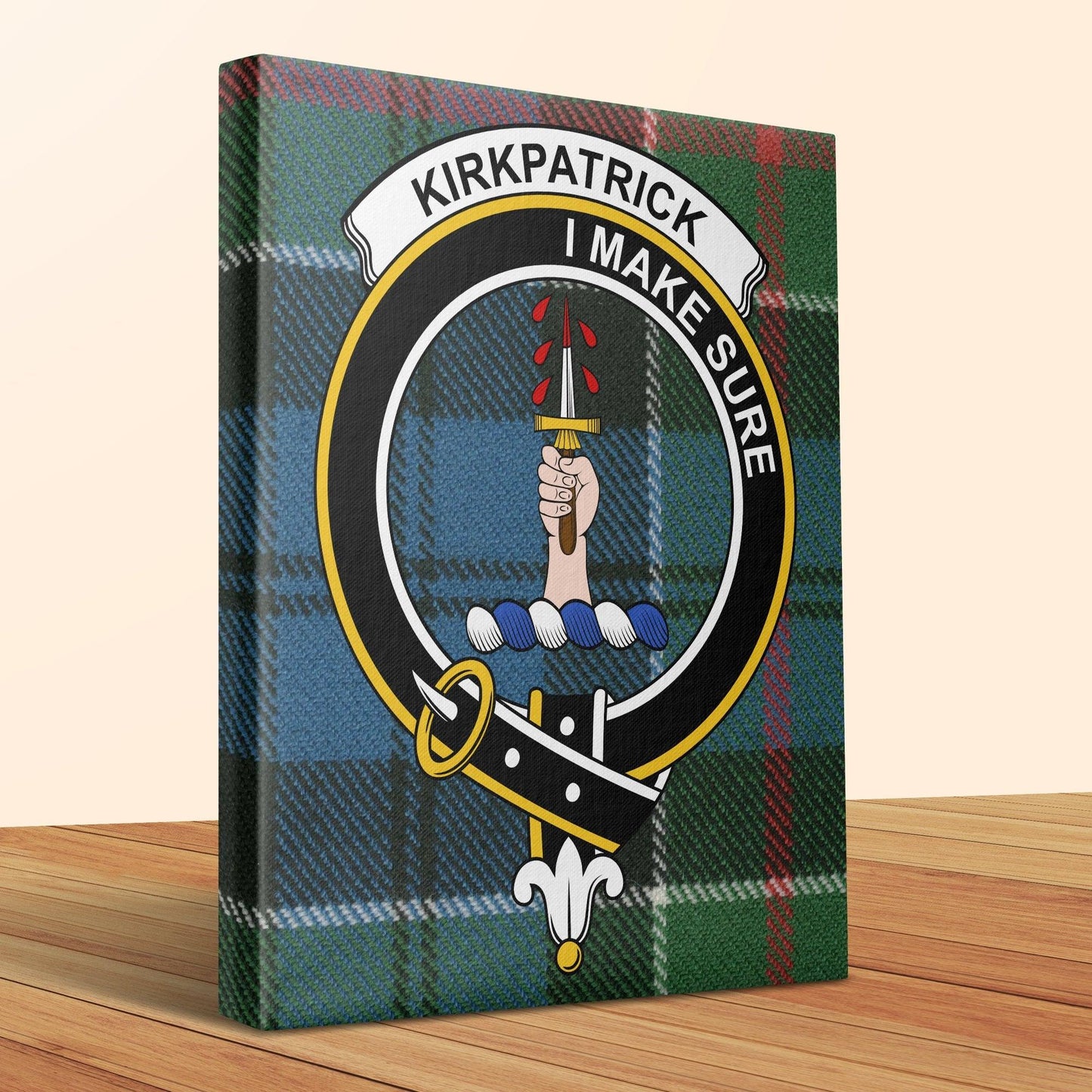 Kirkpatrick I Make Sure Tartan Plaid Canvas Print product type