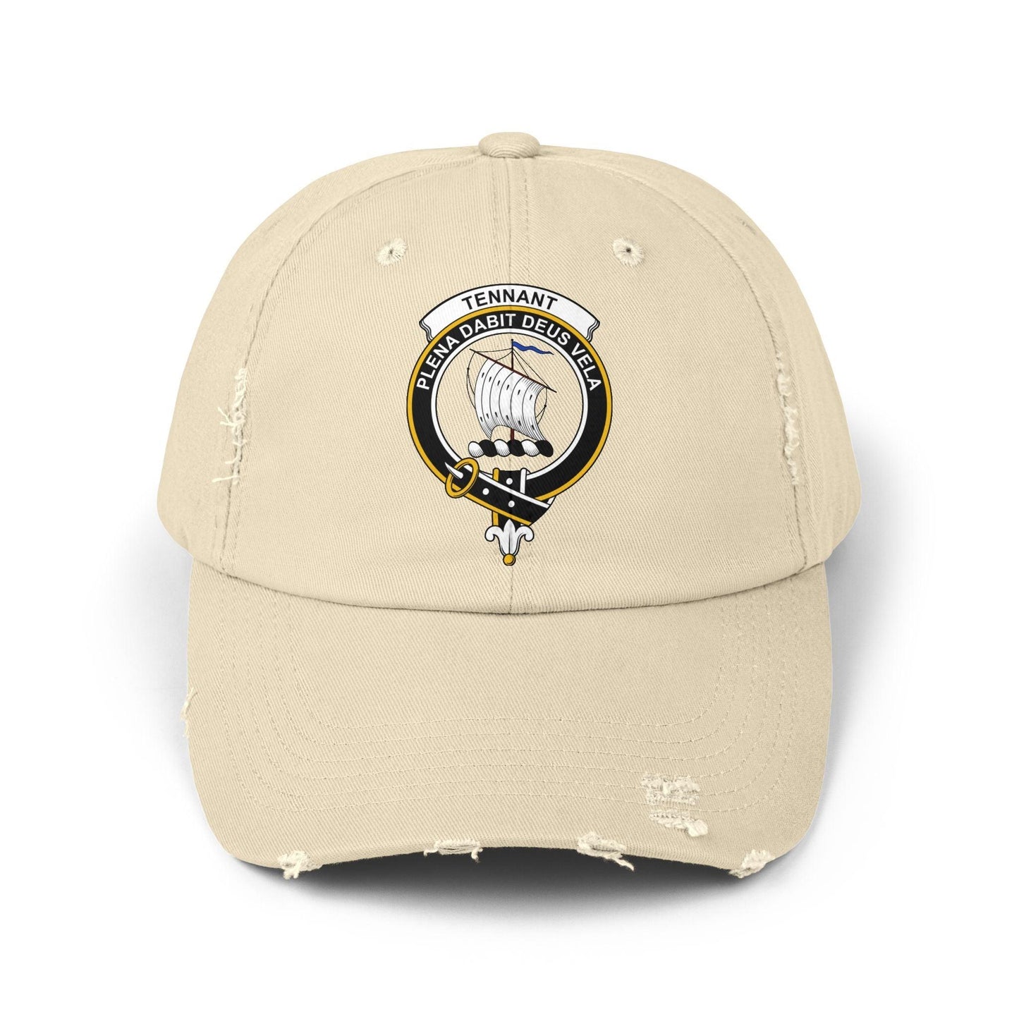 Tennant Clan Crest Scottish Distressed Baseball Cap - Celtic Ancestry Gifts