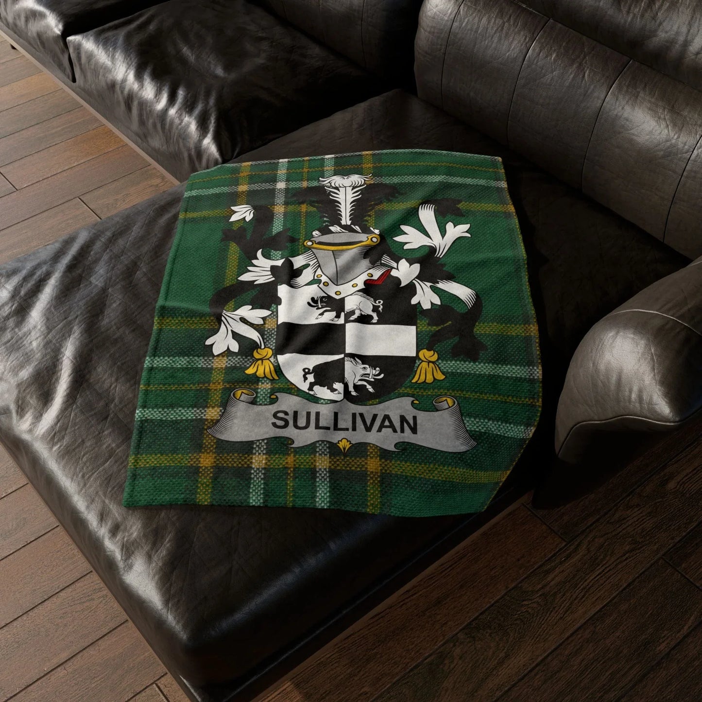 Sullivan Surname Irish Coat Of Arms Tartan Blanket