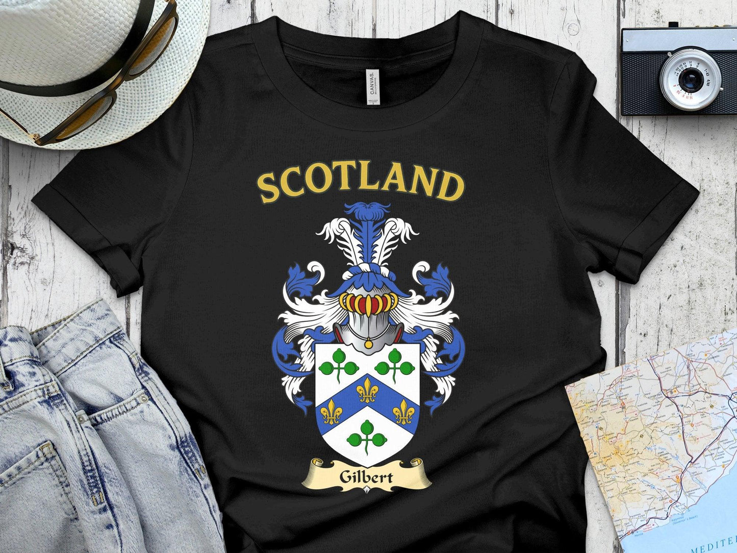 Gilbert Clan Family Crest Scotland T-Shirt - Celtic Ancestry Gifts