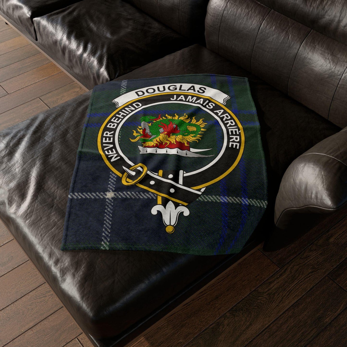 Douglas Clan Tartan Blanket – Scottish Crest Throw - Celtic Ancestry Gifts