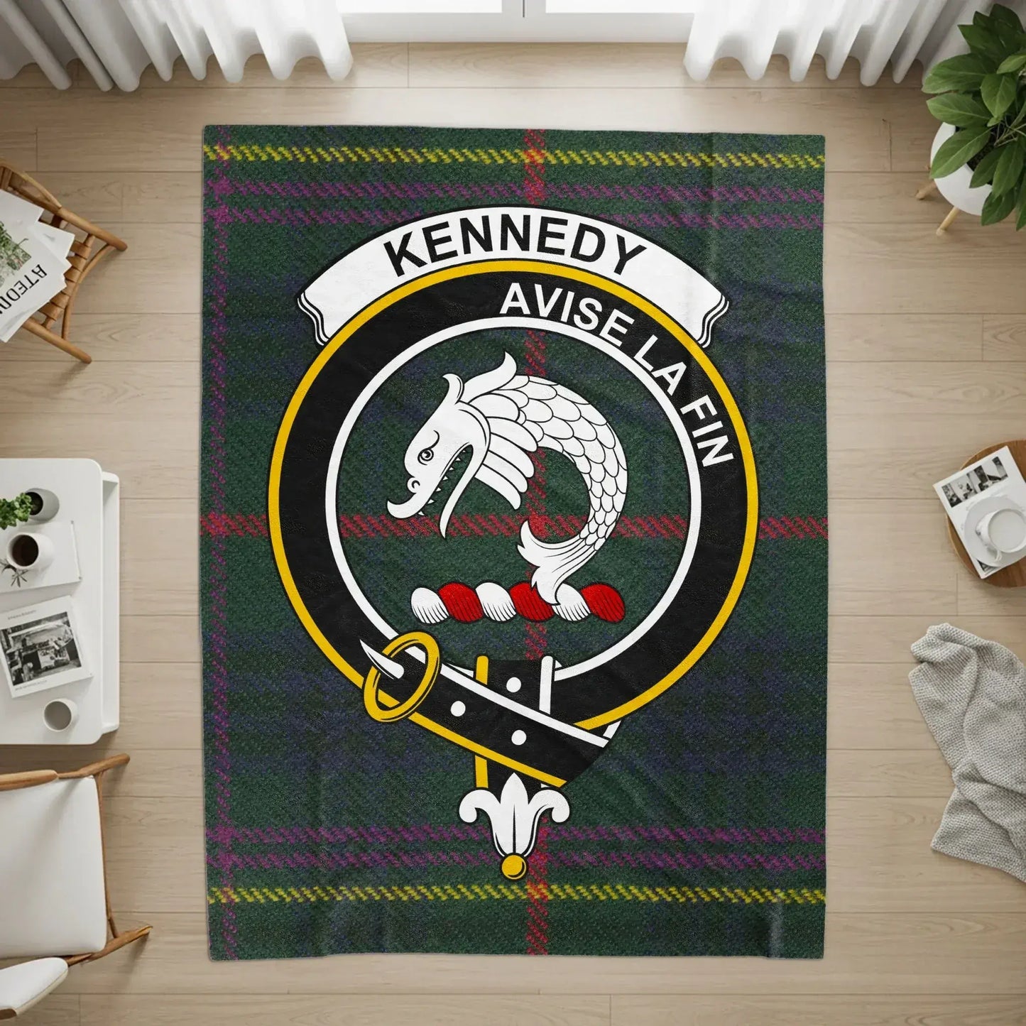 Kennedy Avise La Fin Plaid Design Rug Product