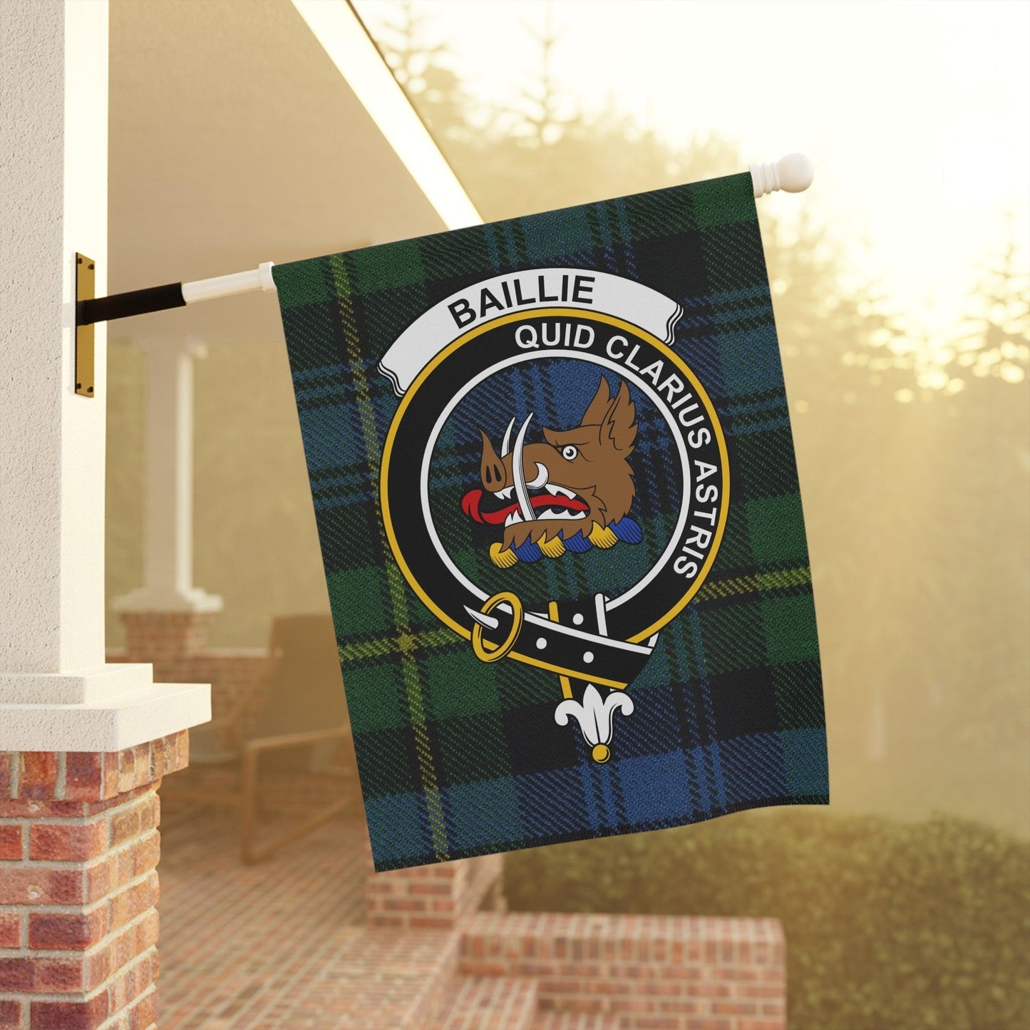 Baillie Clan Scottish Tartan Garden Flag
