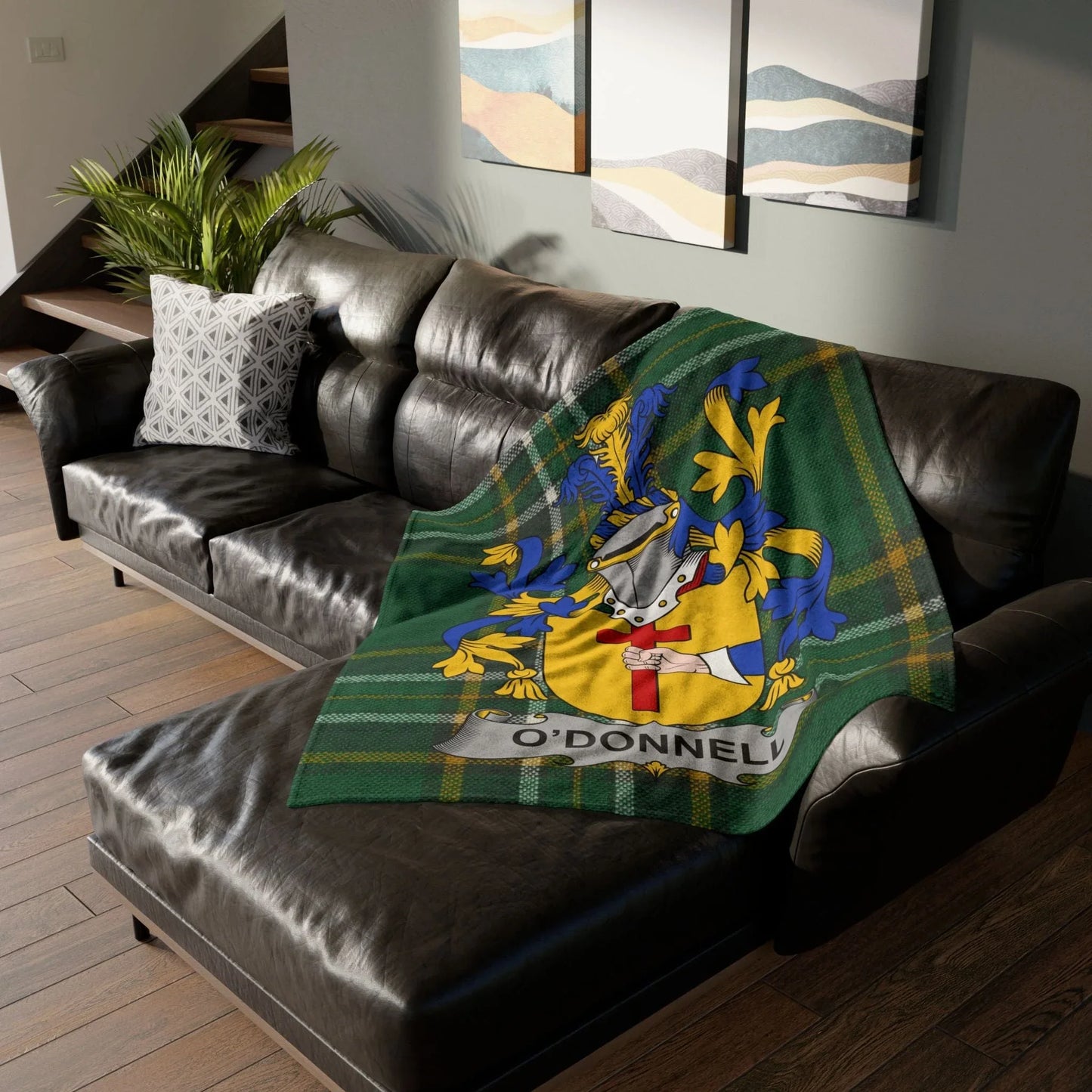O'Donnell Surname Irish Coat Of Arms Tartan Blanket