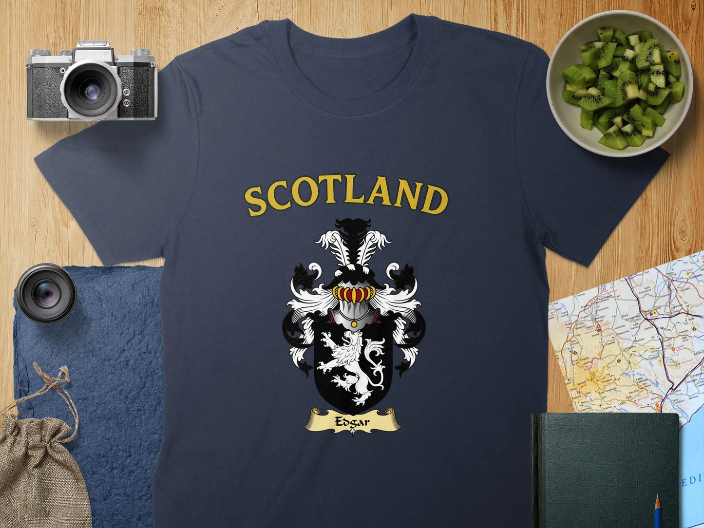 Scotland Emblem Design on Dark Blue T-Shirt product type