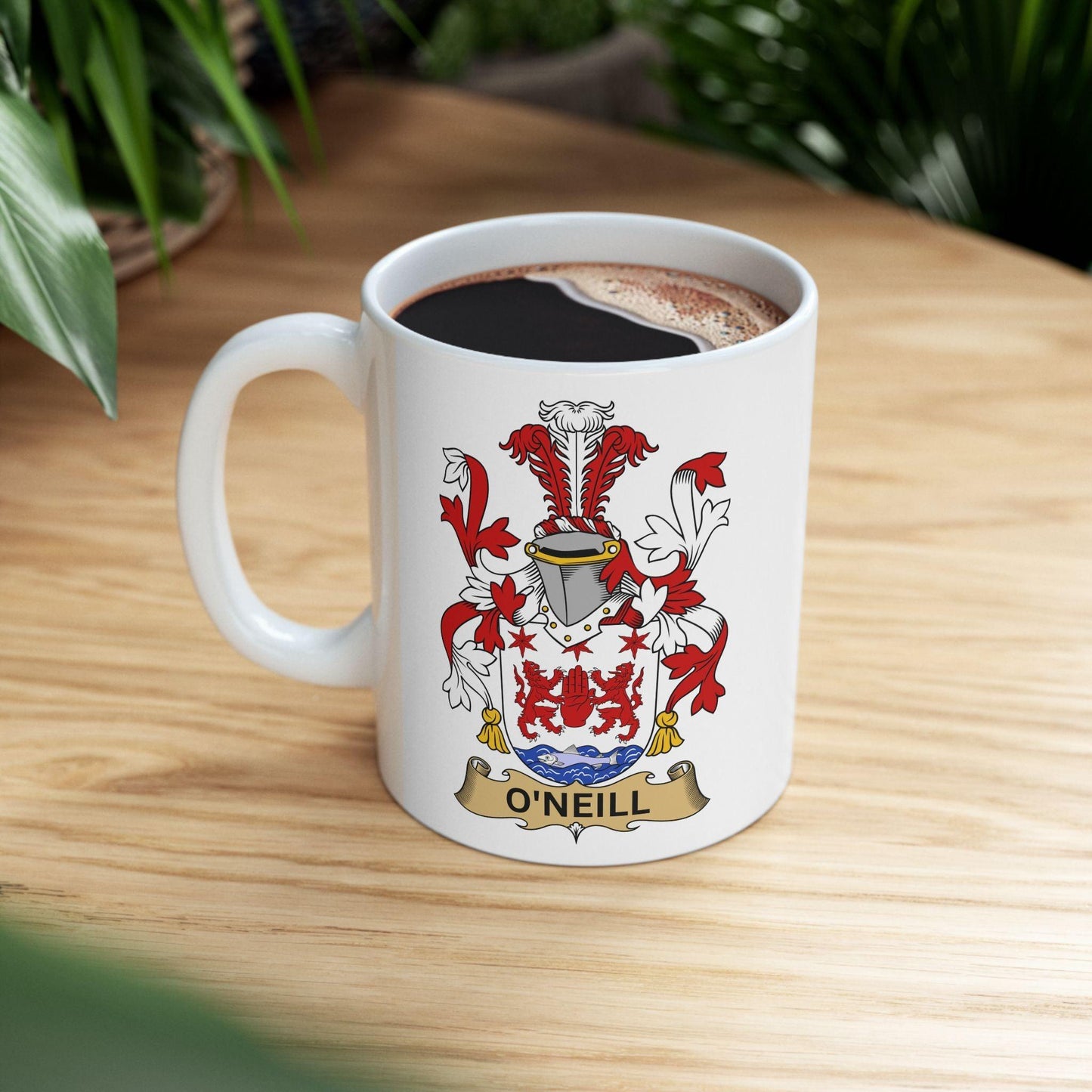 Custom Irish Surname Coat of Arms Mug - Celtic Ancestry Gifts