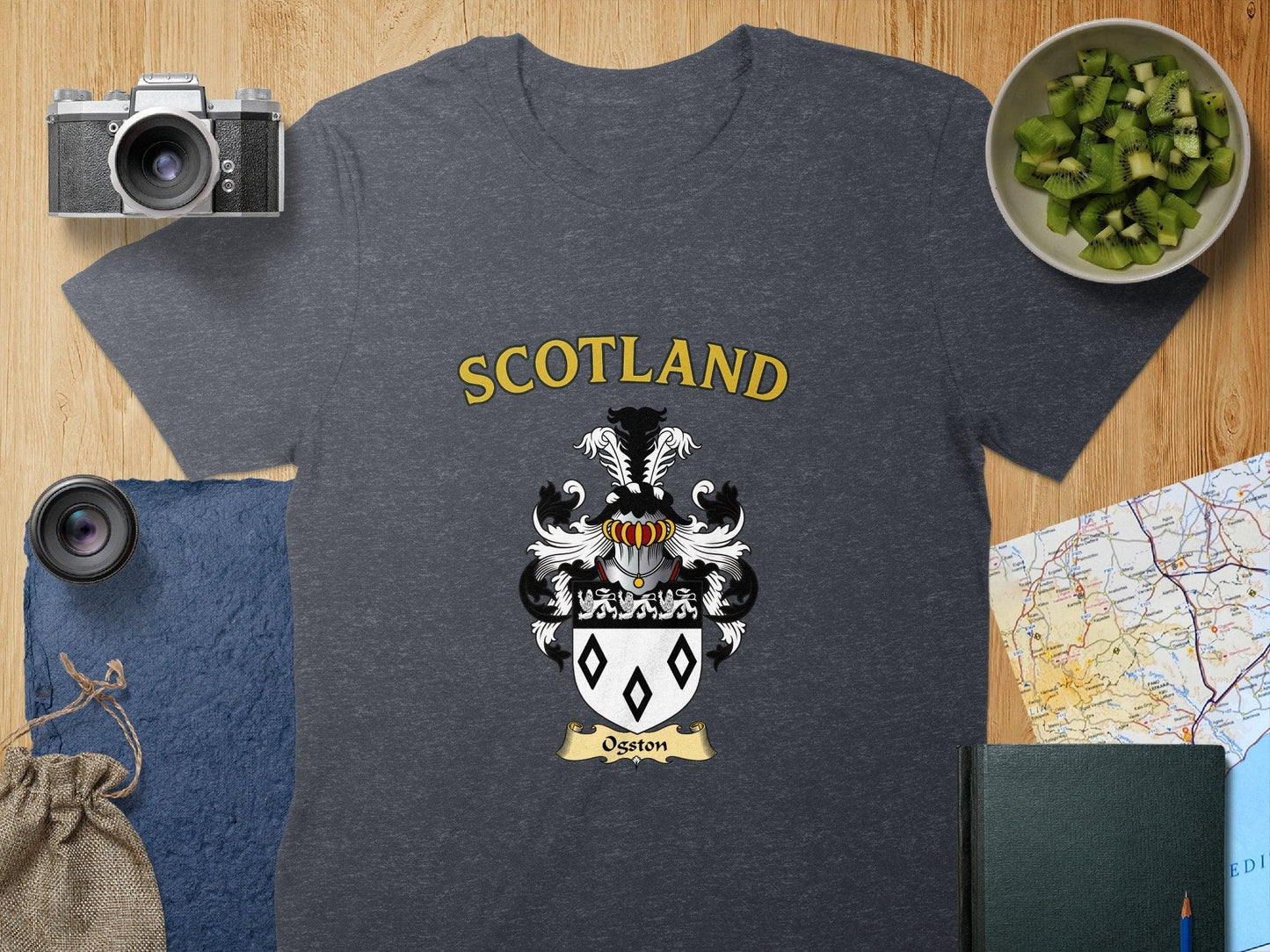 Ogston Clan Family Crest Scotland T-Shirt - Celtic Ancestry Gifts