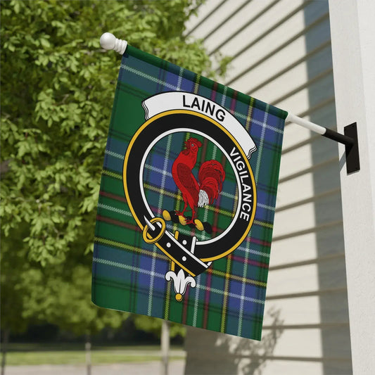 Scottish Clan Laing Crest Plaid Garden Flag product