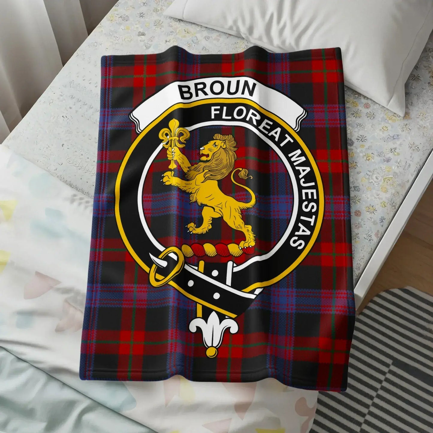 Broun Floreat Majestas Tartan Blanket product