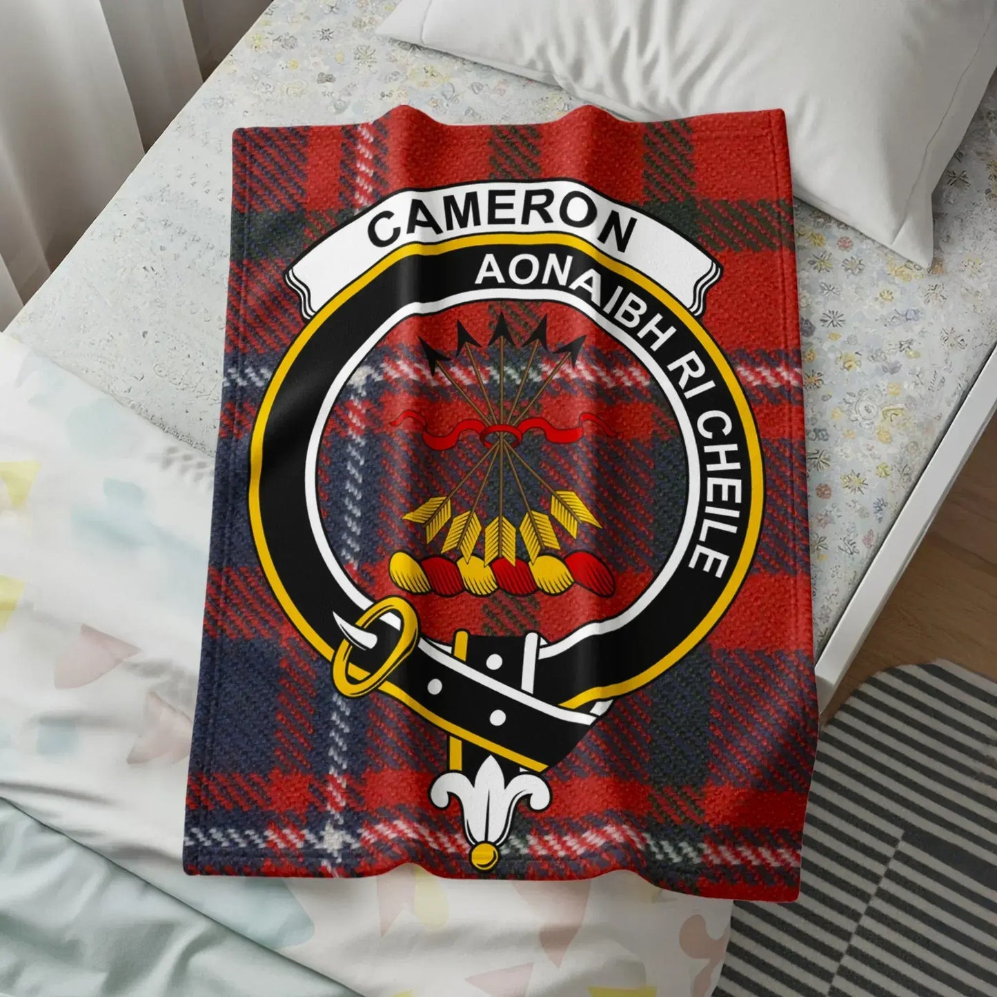 Cameron Aonaibh Ri Cheile Tartan Design Blanket product type