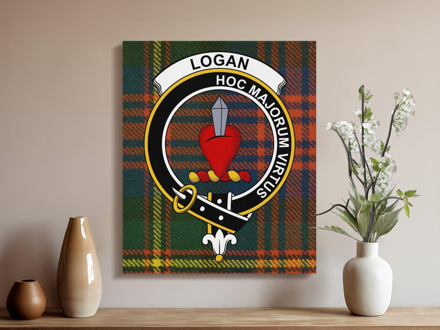 Logan Virtus Wall Art Clan Tartan Design Canvas product