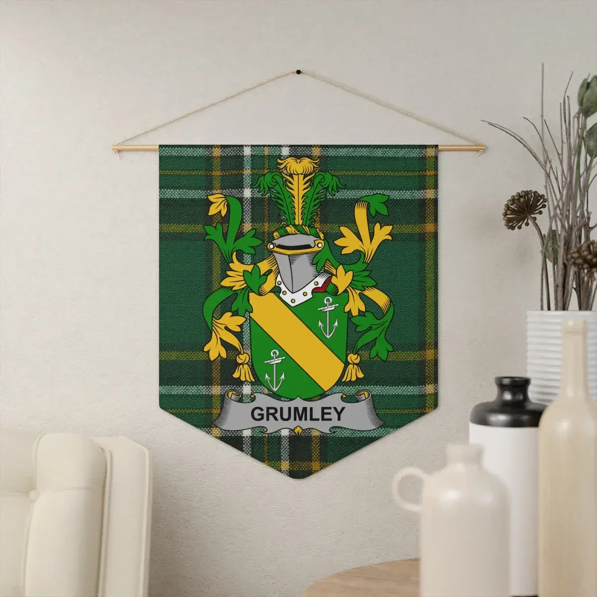 Clan Crest Tartan Wall Hanging Heraldic Banner product