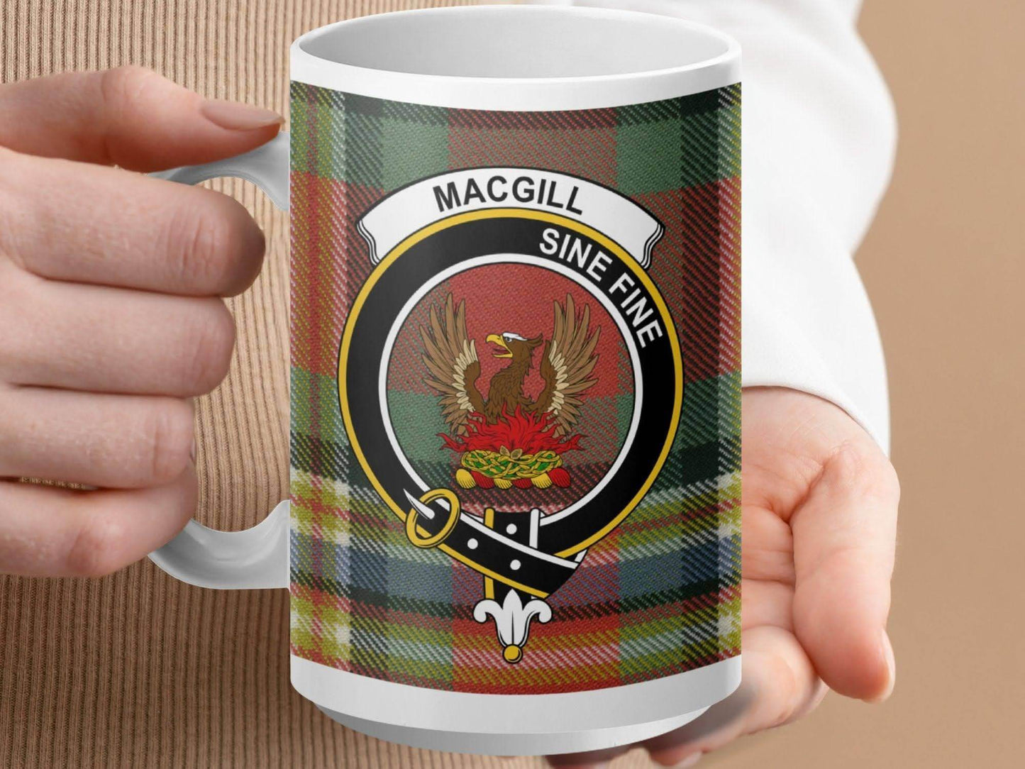 MacGill Sine Fine Plaid Pattern Graphic Mug product type