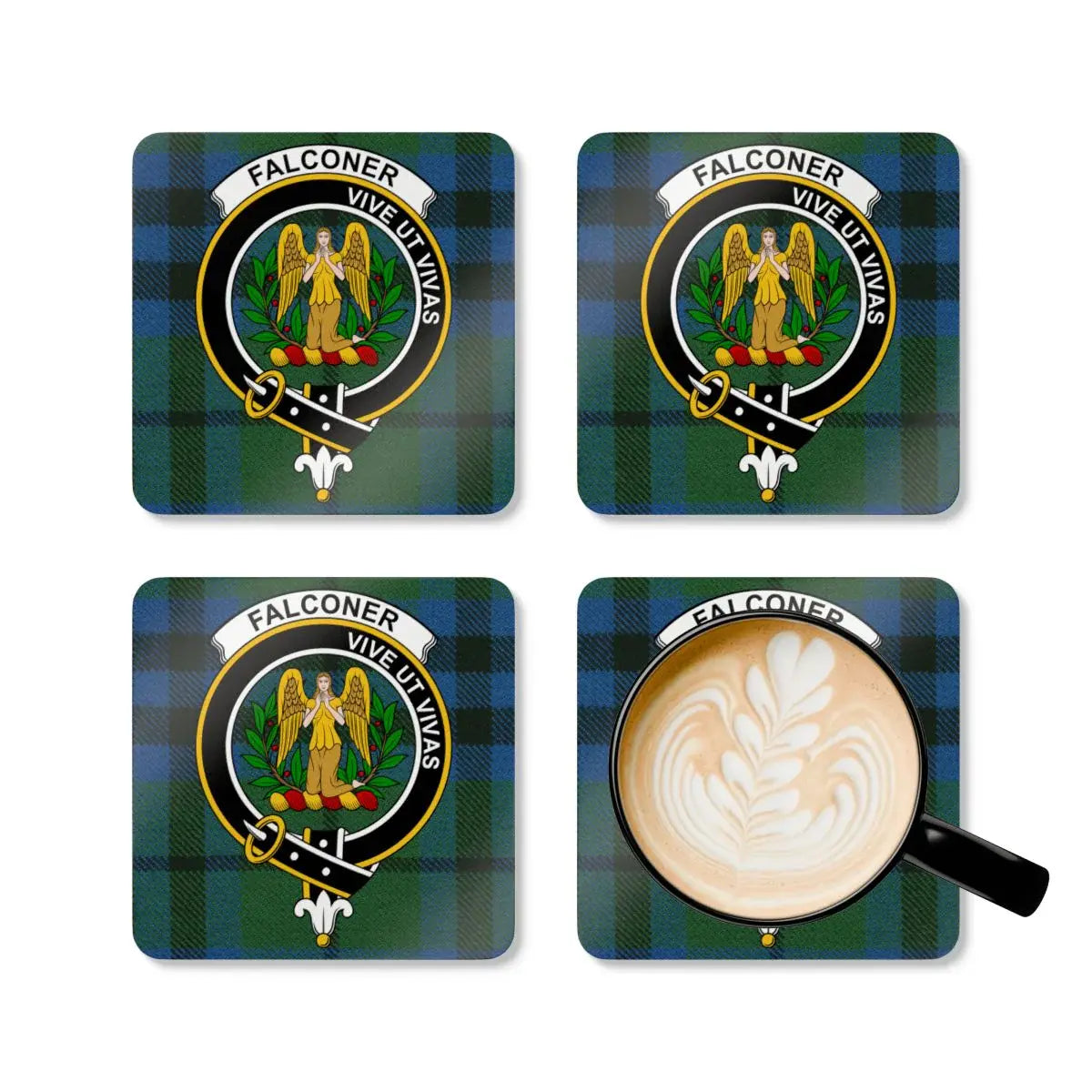 Falconer Vive Ut Vivas Emblem Coaster product
