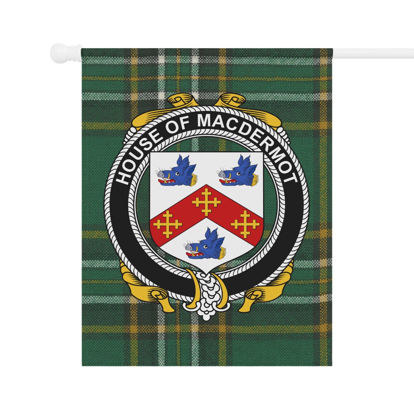 House of MacDermot Crest Flag Decor Item
