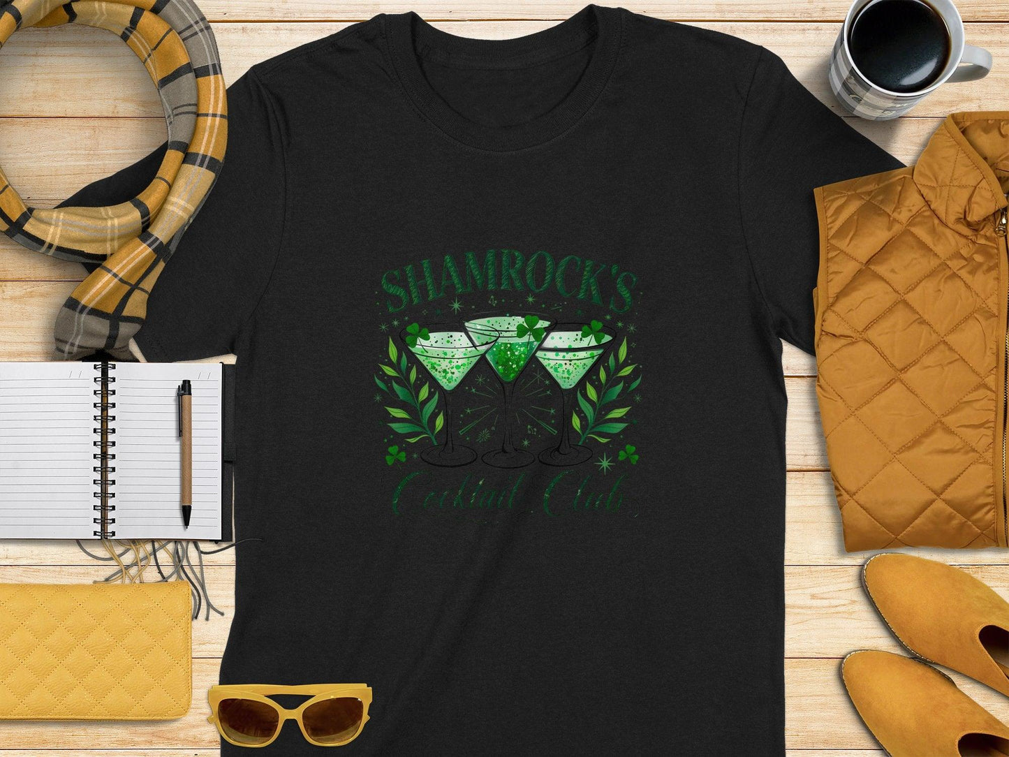 Shamrock's Cocktail Club Graphic Tee T-shirt - Celtic Ancestry Gifts