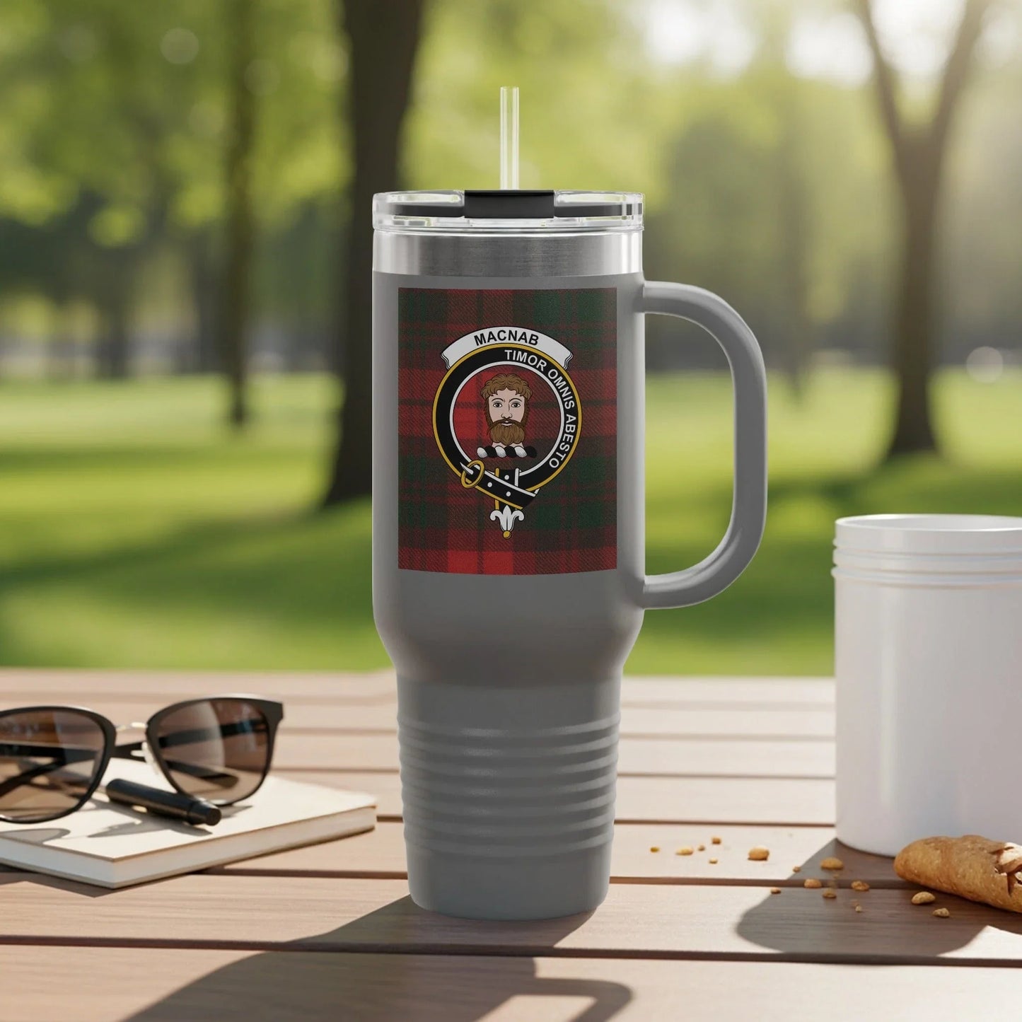Macnab Family Crest Travel Mug with Lid Product