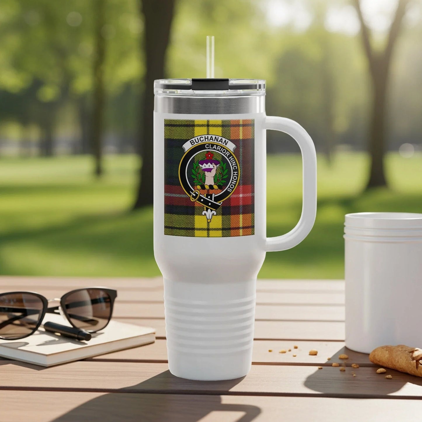 Buchanan Clan Tartan Travel Mug with Lid product type