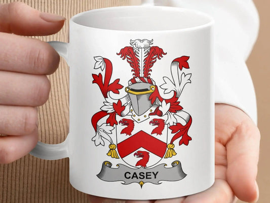 Casey Surname Irish Family Crest Pride Heritage mug - Celtic Ancestry Gifts