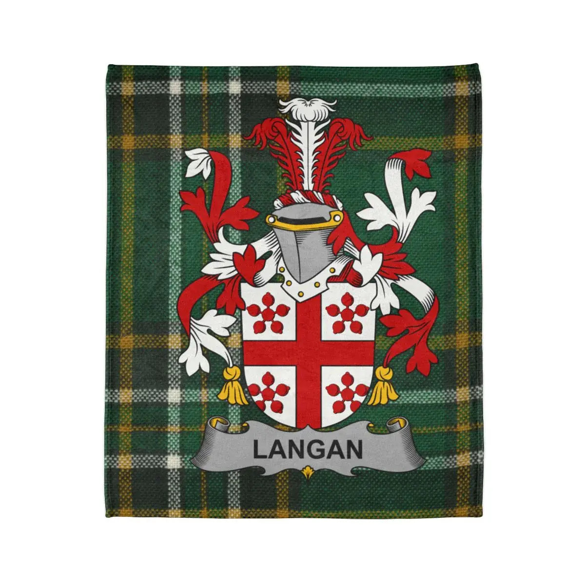 Langan Family Crest Tartan Background Blanket product