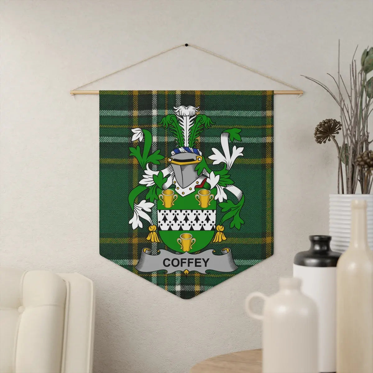Coffey Plaid Design Family Crest Wall Hanging product type