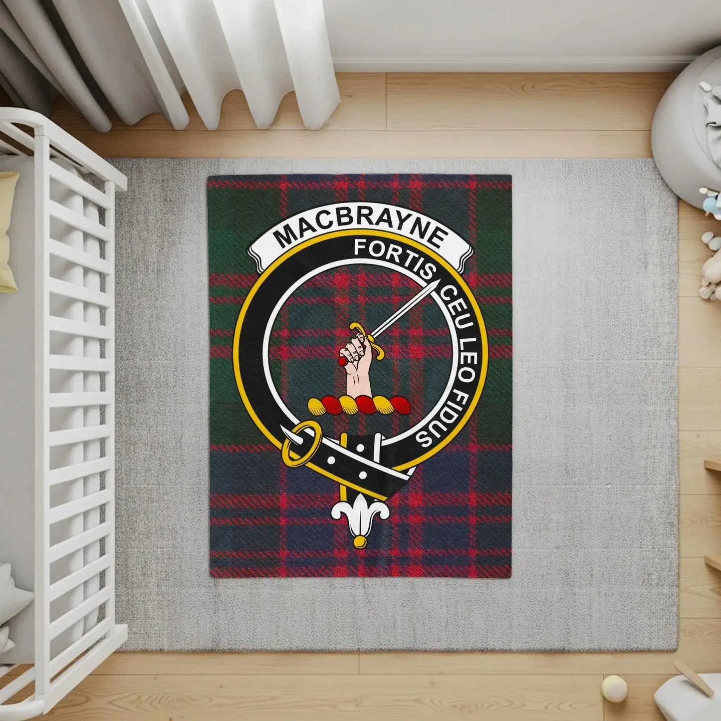 MacBrayne Fortis Ceu Leo Fidus Tartan Pattern Rug product