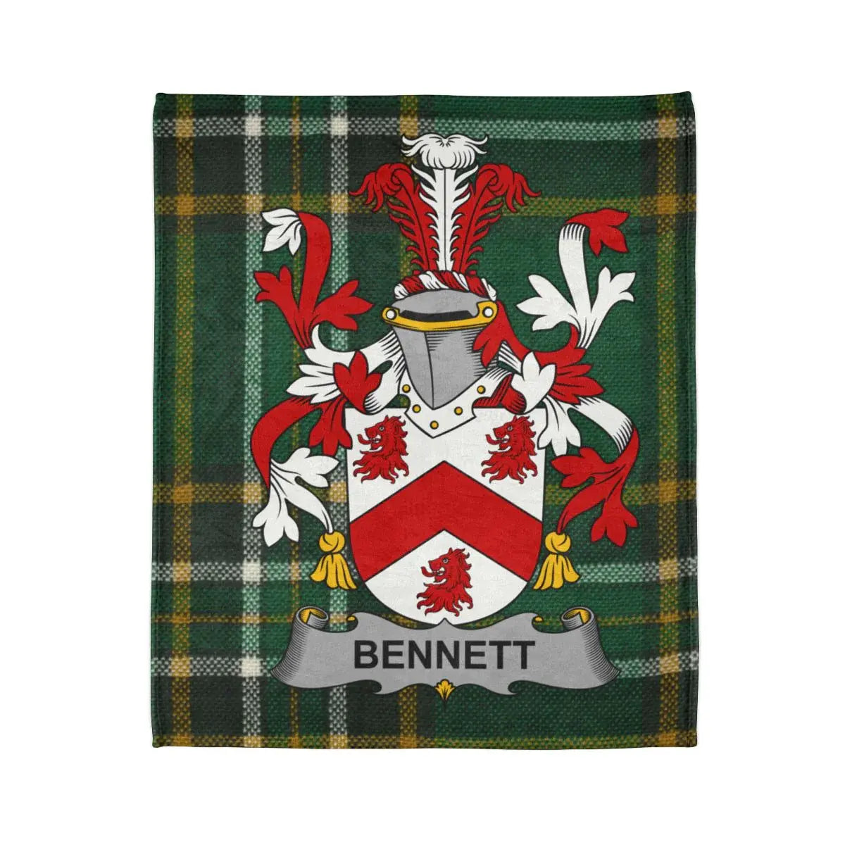 Bennett Crest Plaid Tartan Design Throw Blanket product