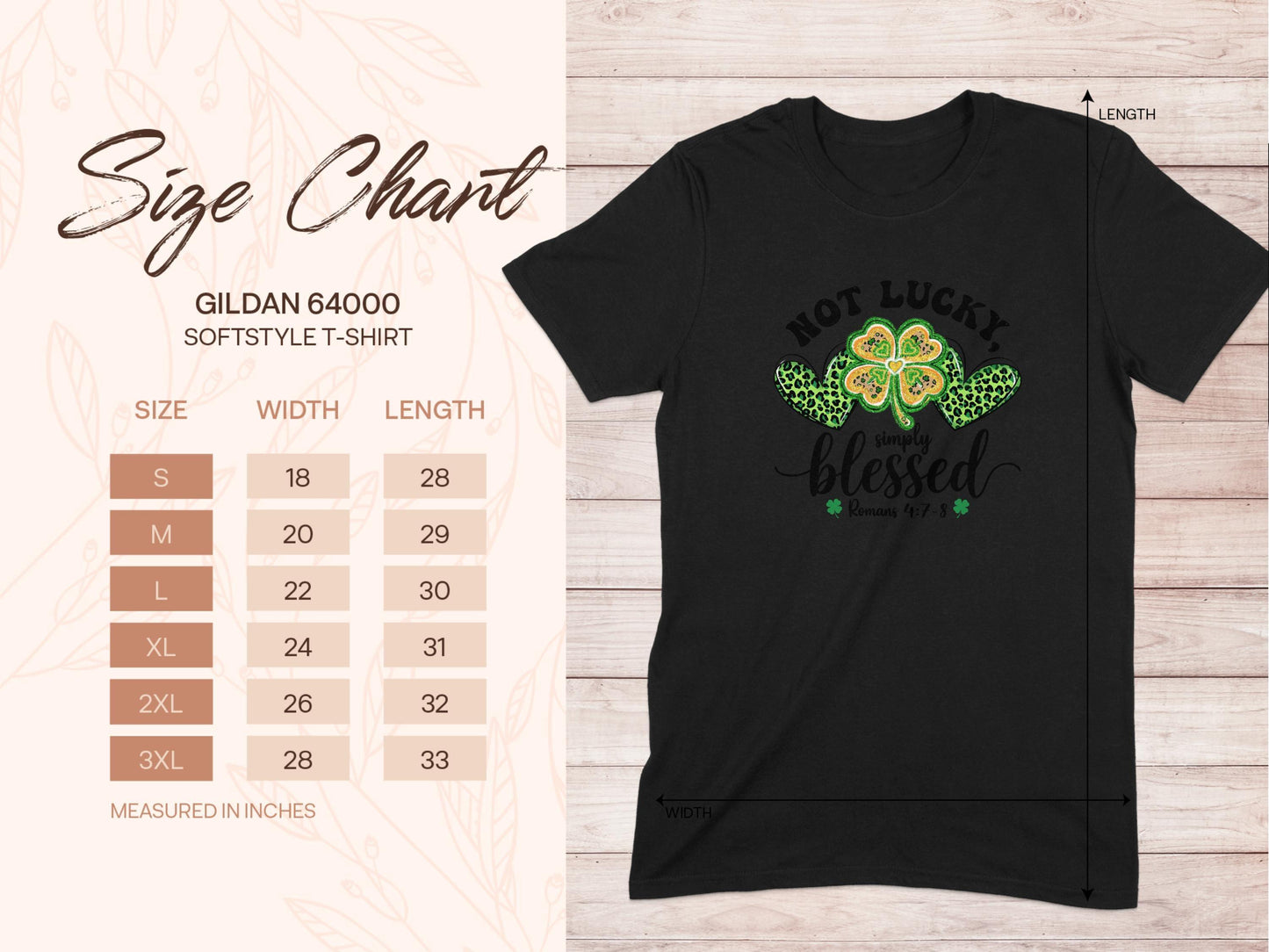 Not Lucky Simply Blessed Romans 4:7-8 T-shirt - Celtic Ancestry Gifts
