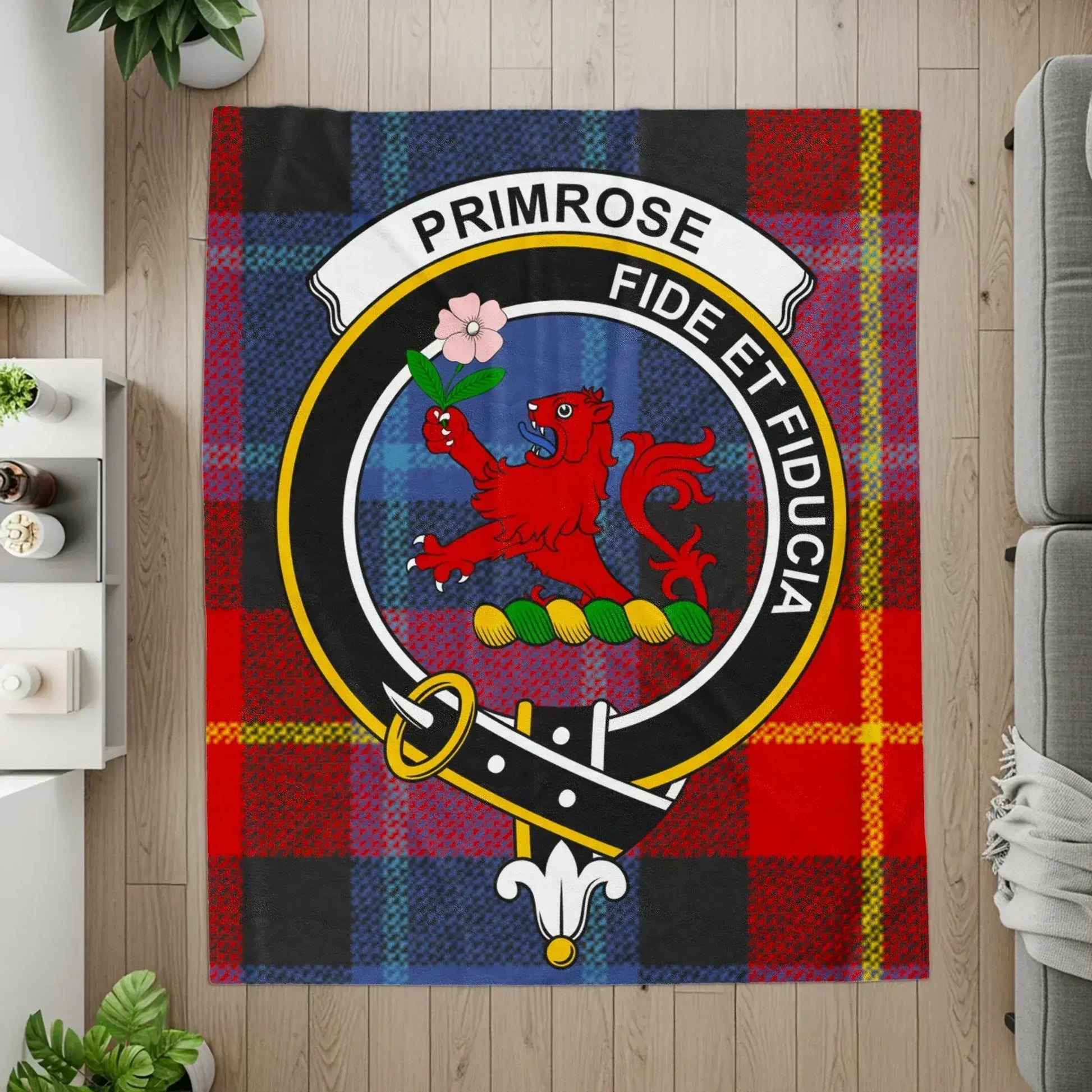 Primrose Fide Et Fiducia with Lion Print Blanket product type