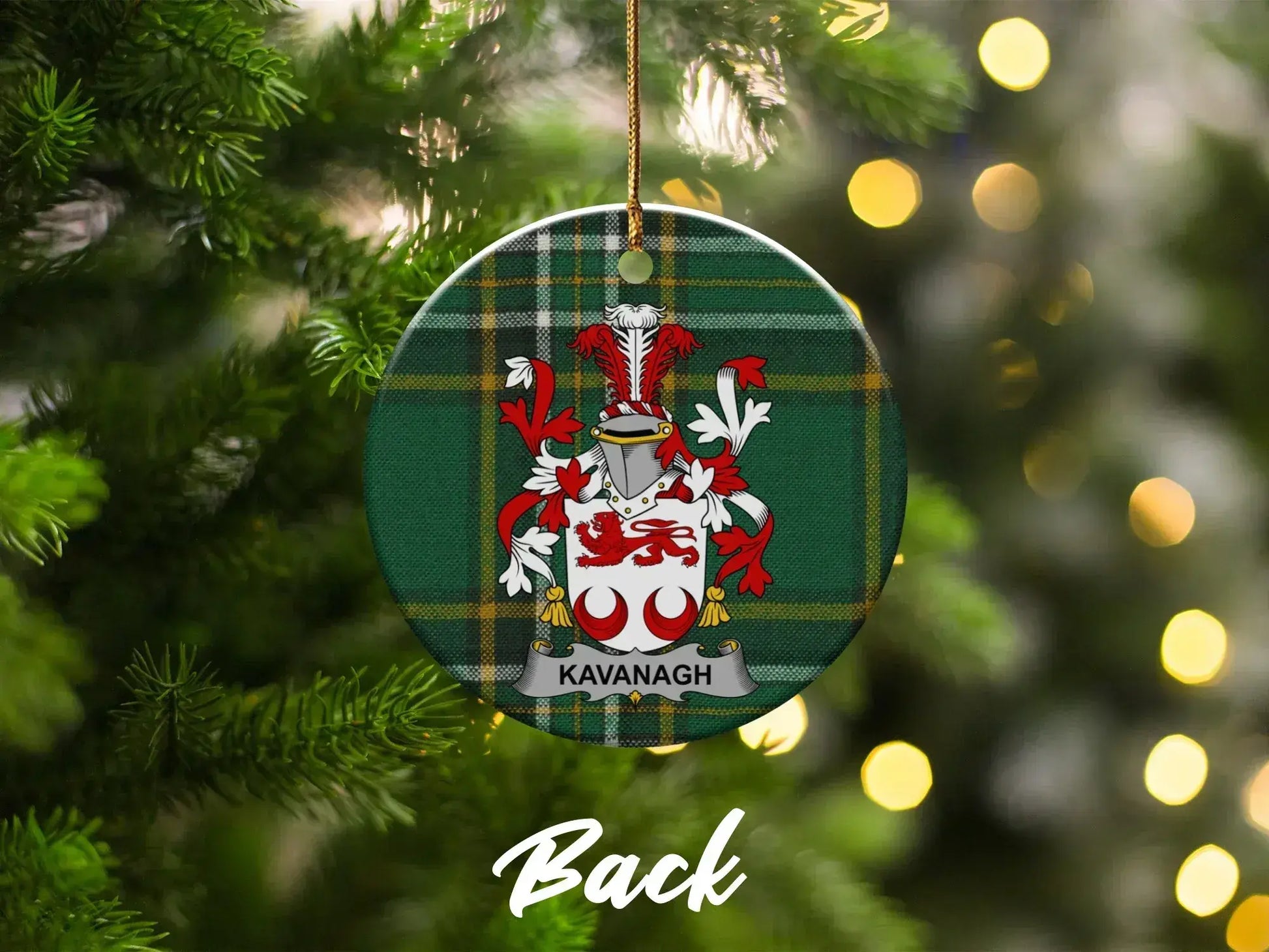 Kavanagh Family Crest Round Ornament Holiday product