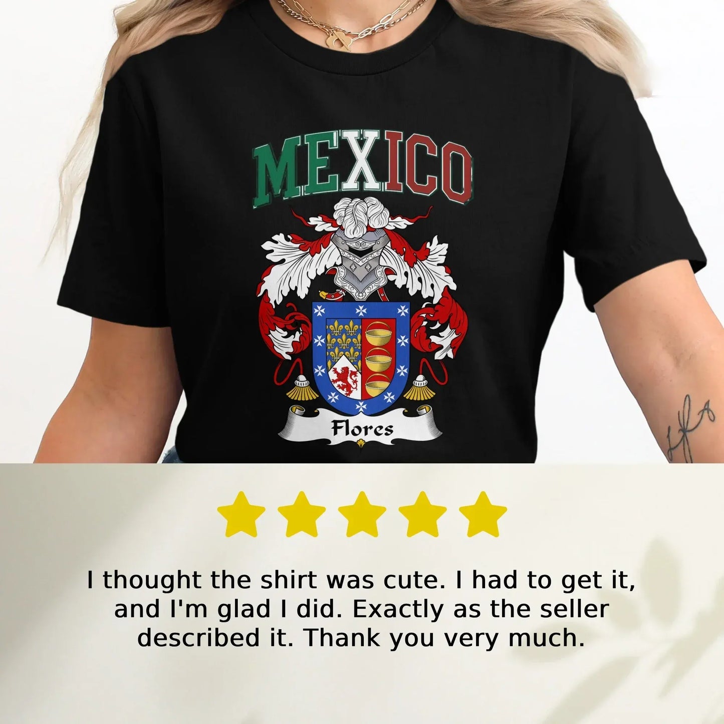 Mexico Flores Family Crest T-Shirt product