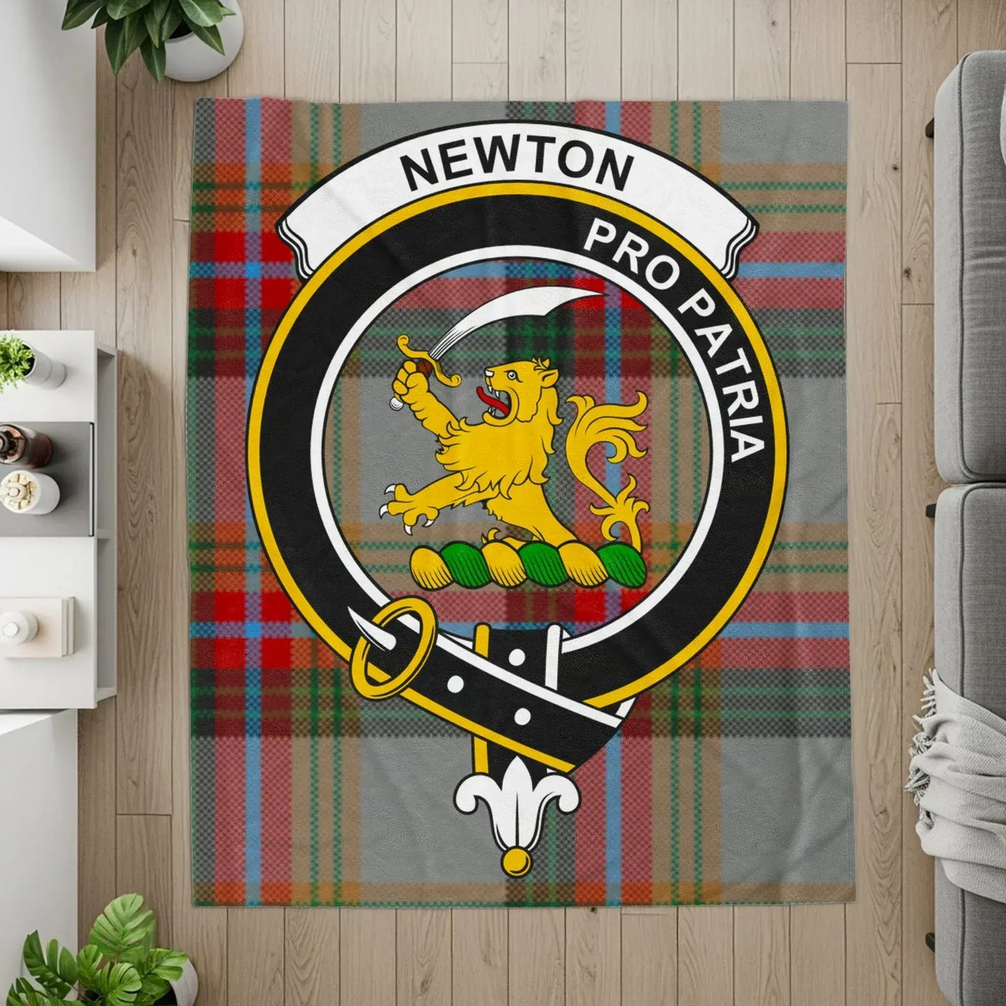 Newton Pro Patria Lion Crest Plaid Design product type