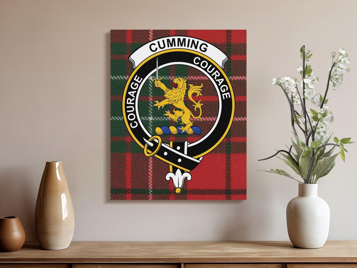 Cumming Courage Plaid Wall Art Decor Home product