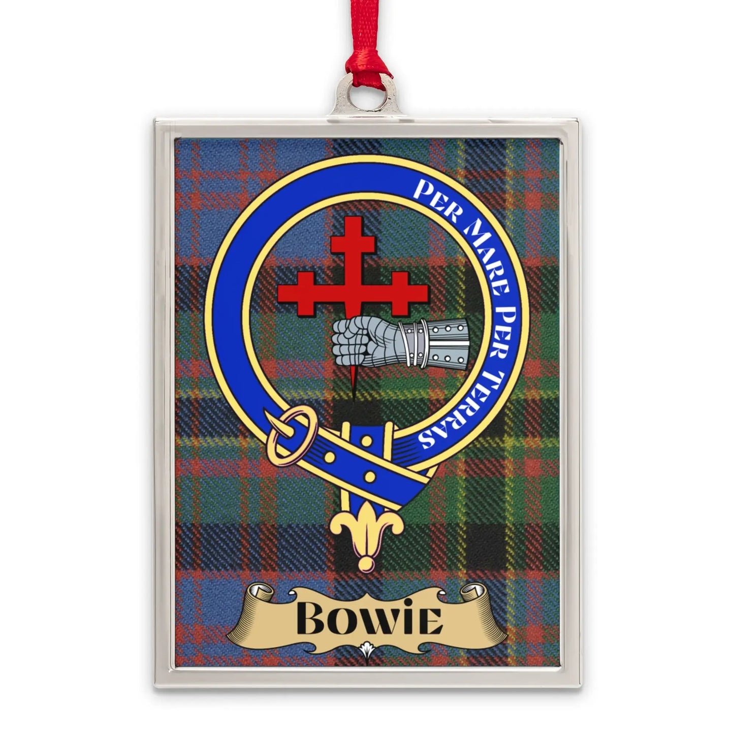 Scottish Tartan Clan Crest Bowie Ornament product