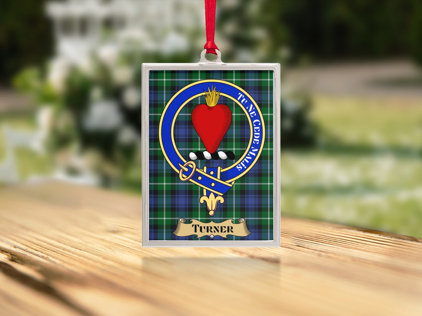 Clan Turner Tartan Crest Personalized Ornament product