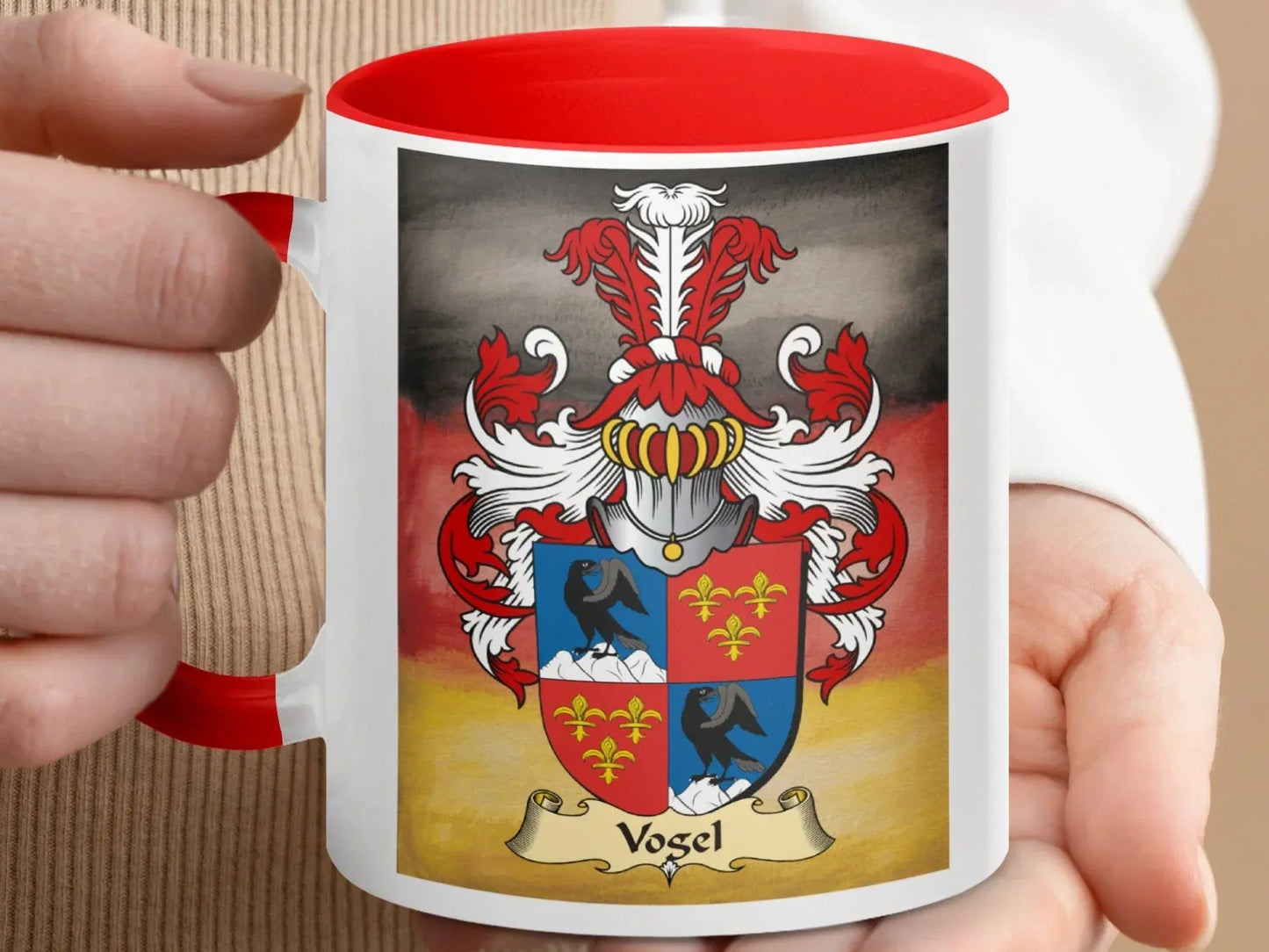 Family Crest Vogel Custom Printed Mug product