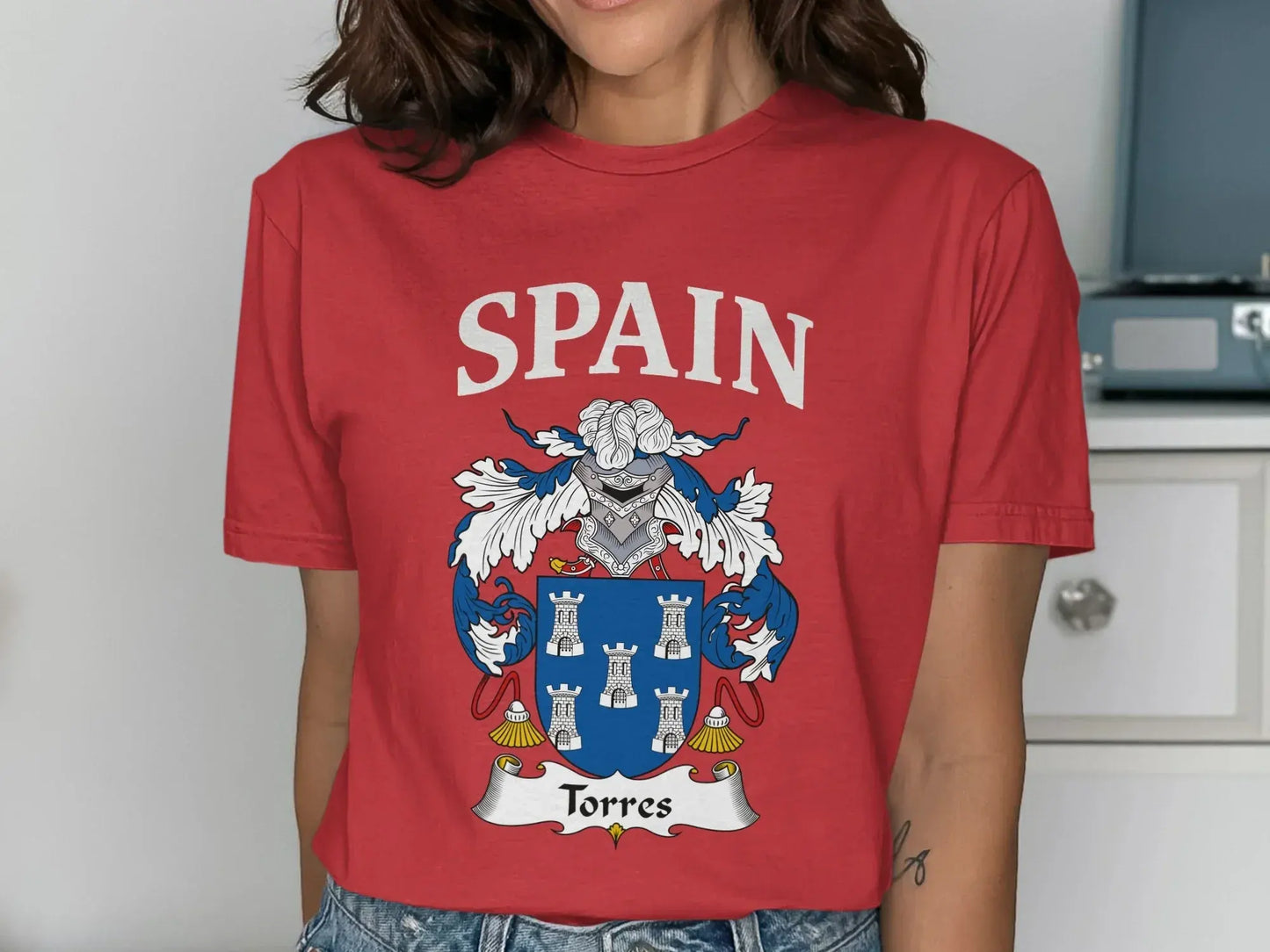 Spain Torres Family Crest Graphic T-Shirt product