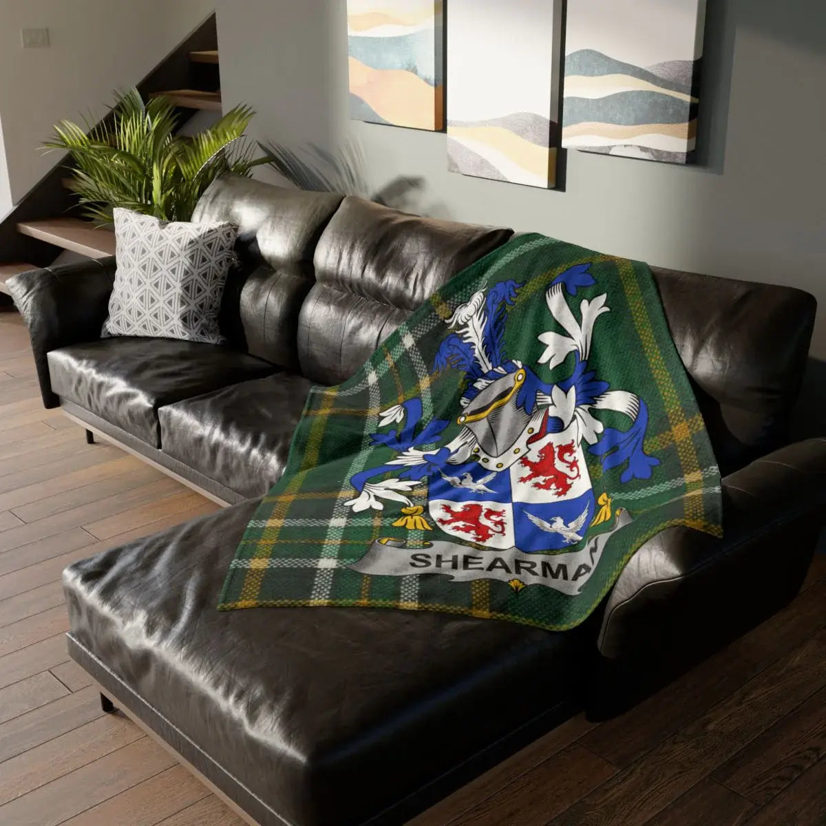 Shearman Family Crest Blanket Elegant Living Room Product