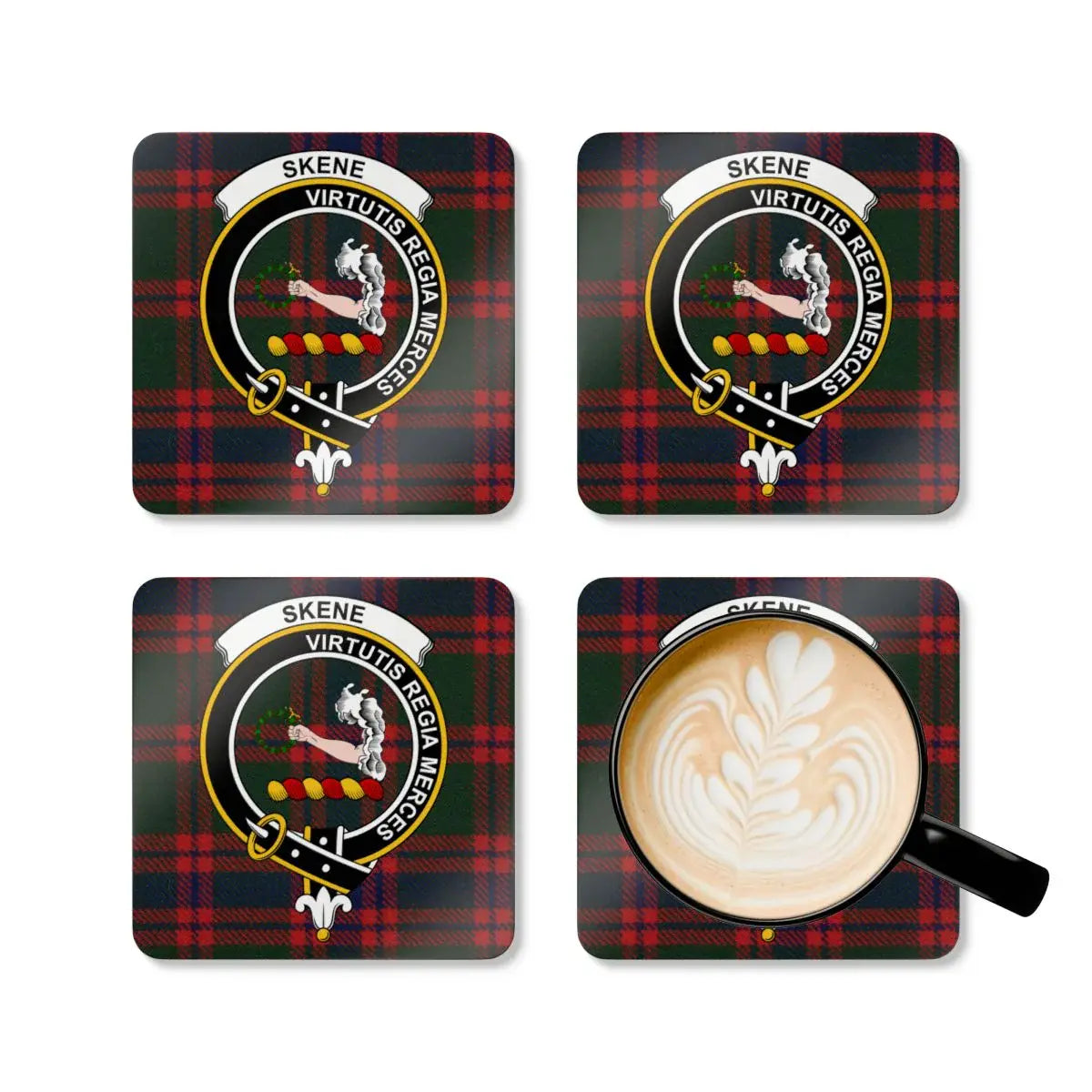 Skene Virtutis Regia Merces Plaid Coaster product