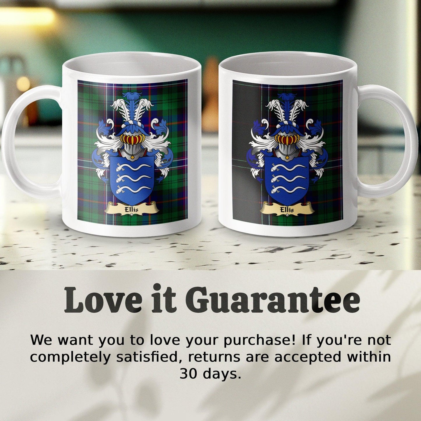 Clan Ellis Coat Of Arms Scottish Mug - Celtic Ancestry Gifts