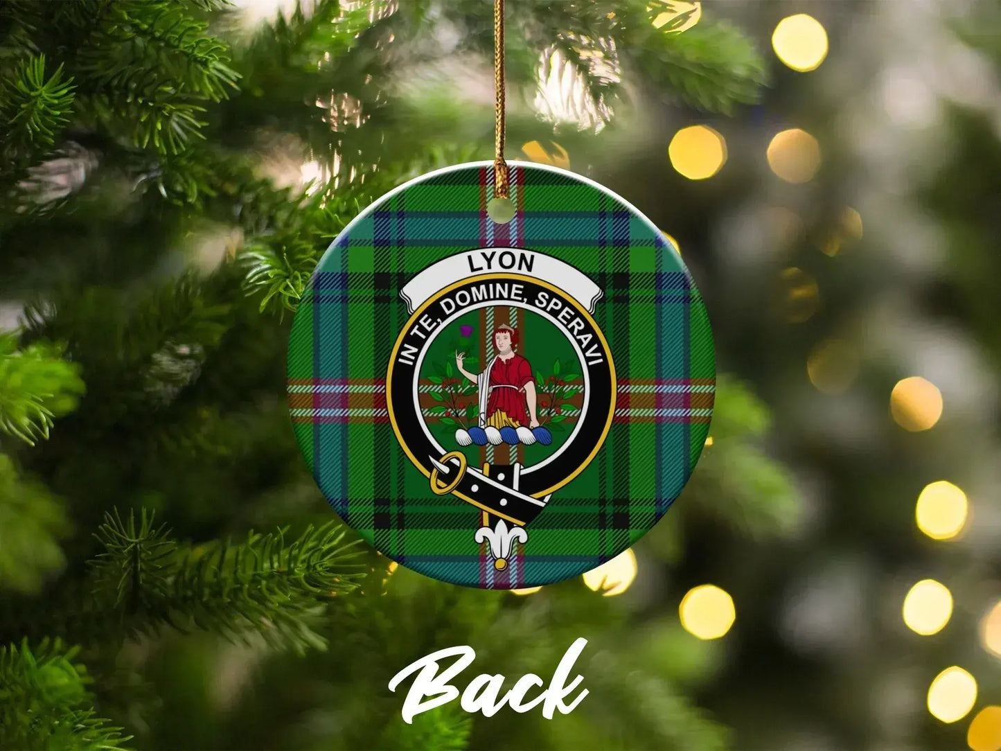 Lyon Tartan Personalized Hanging Ornament product type