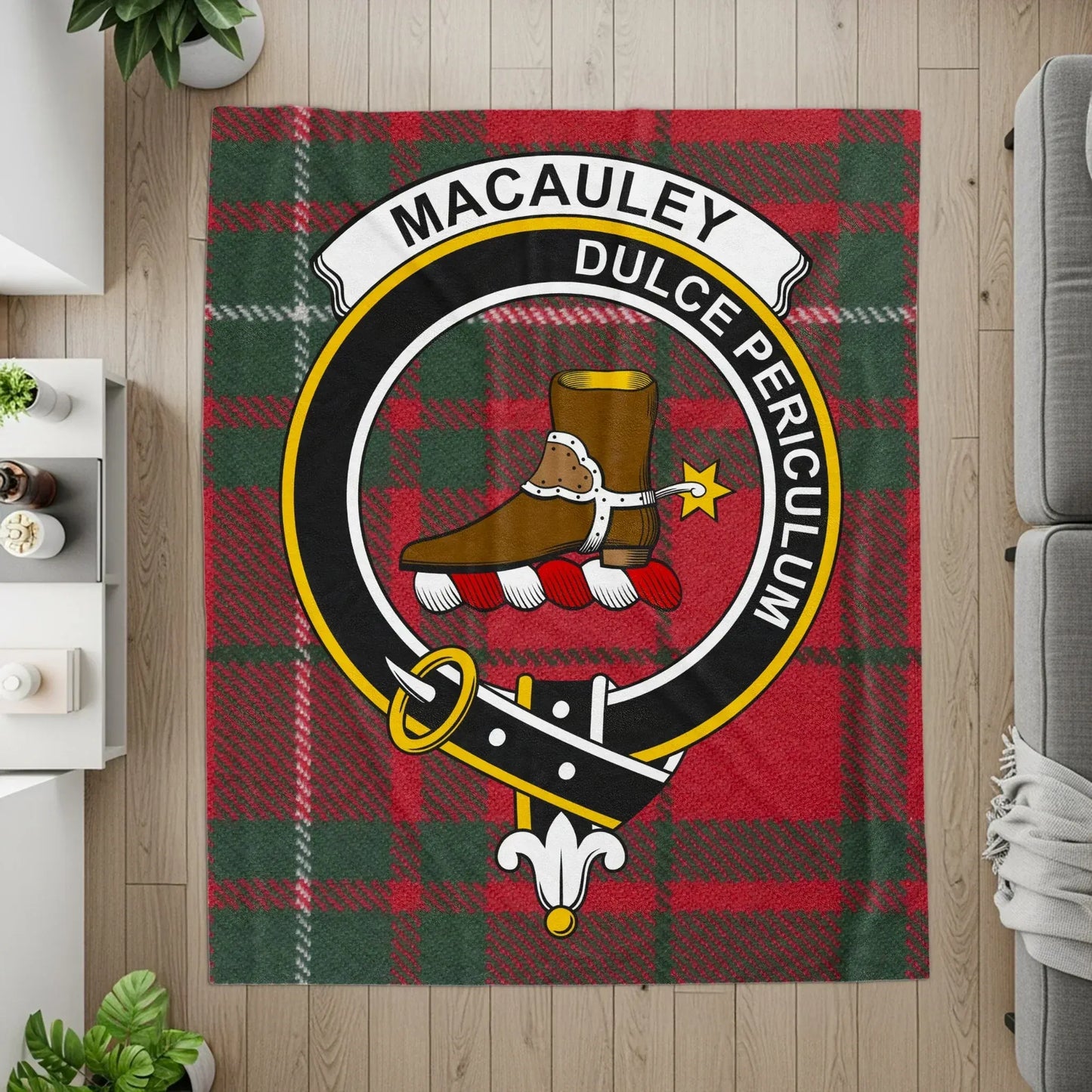 MacAuley Clan Tartan Plaid Pattern Blanket product