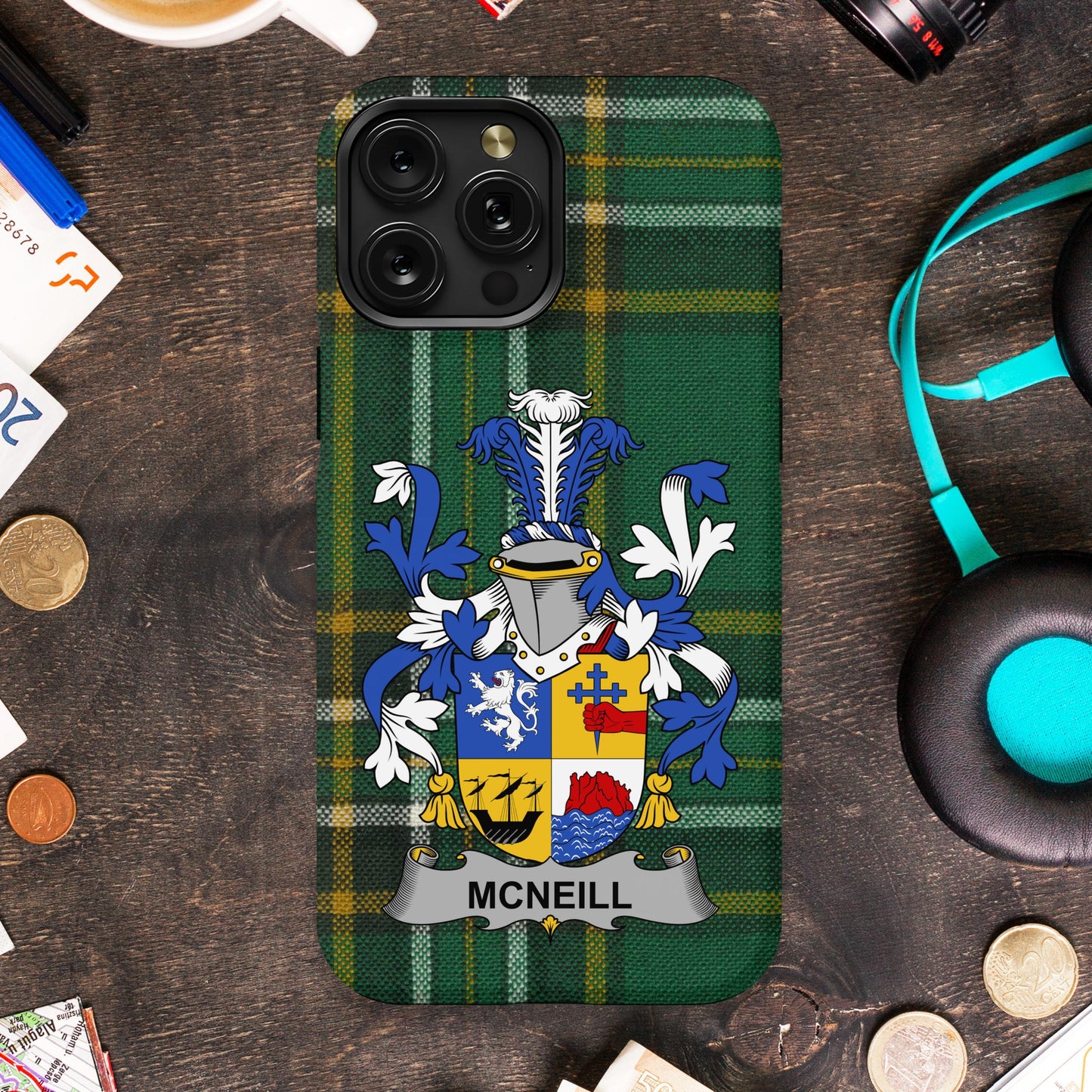McNeill Irish Surname Crest Cell Phone Cover - Celtic Ancestry Gifts