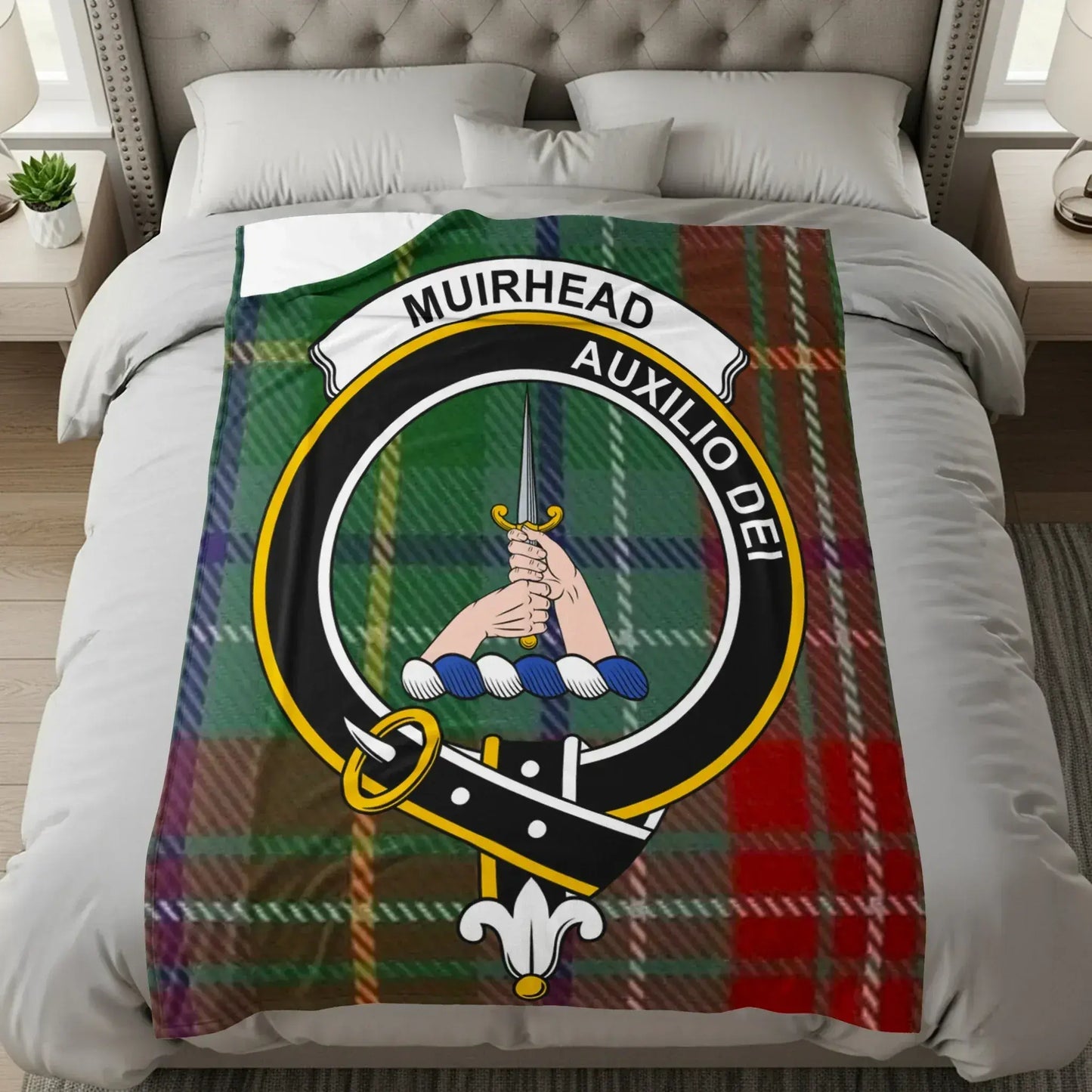 Scottish Tartan Crest Muirhead Blanket product type
